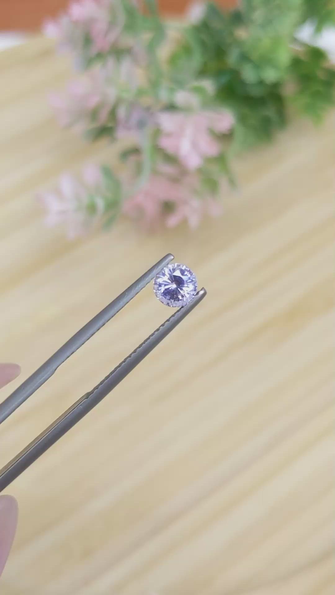 0.93 Ct. Violet Sapphire from Ceylon (Sri Lanka) Size Video
