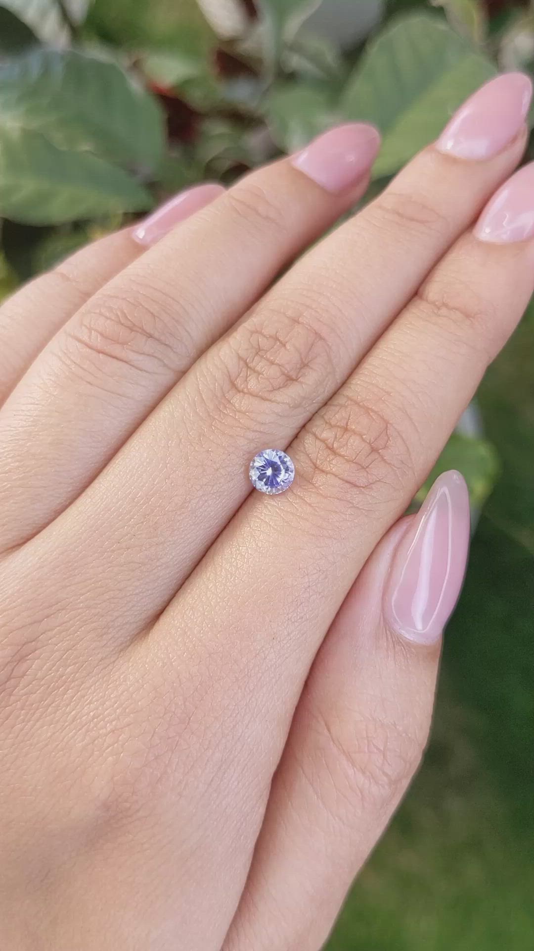 0.93 Ct. Violet Sapphire from Ceylon (Sri Lanka) Size Video