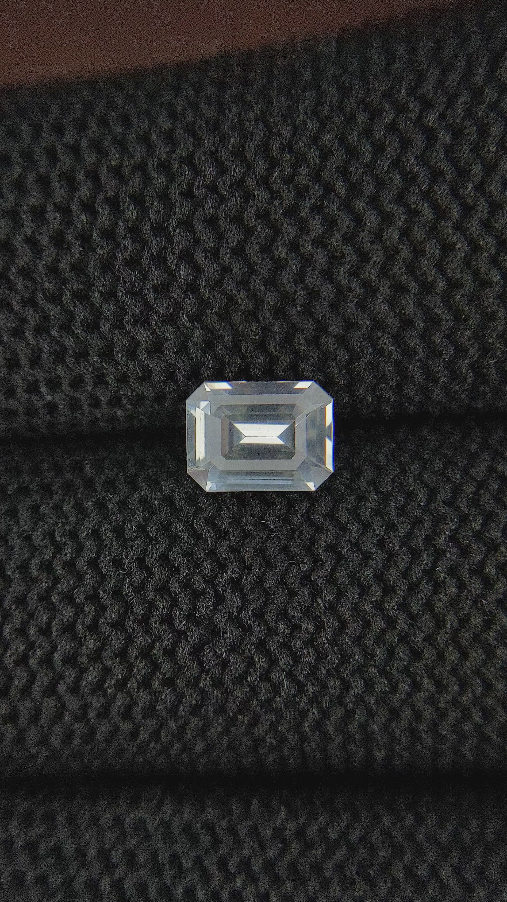 1.09 Ct. White Sapphire from Africa Size Video