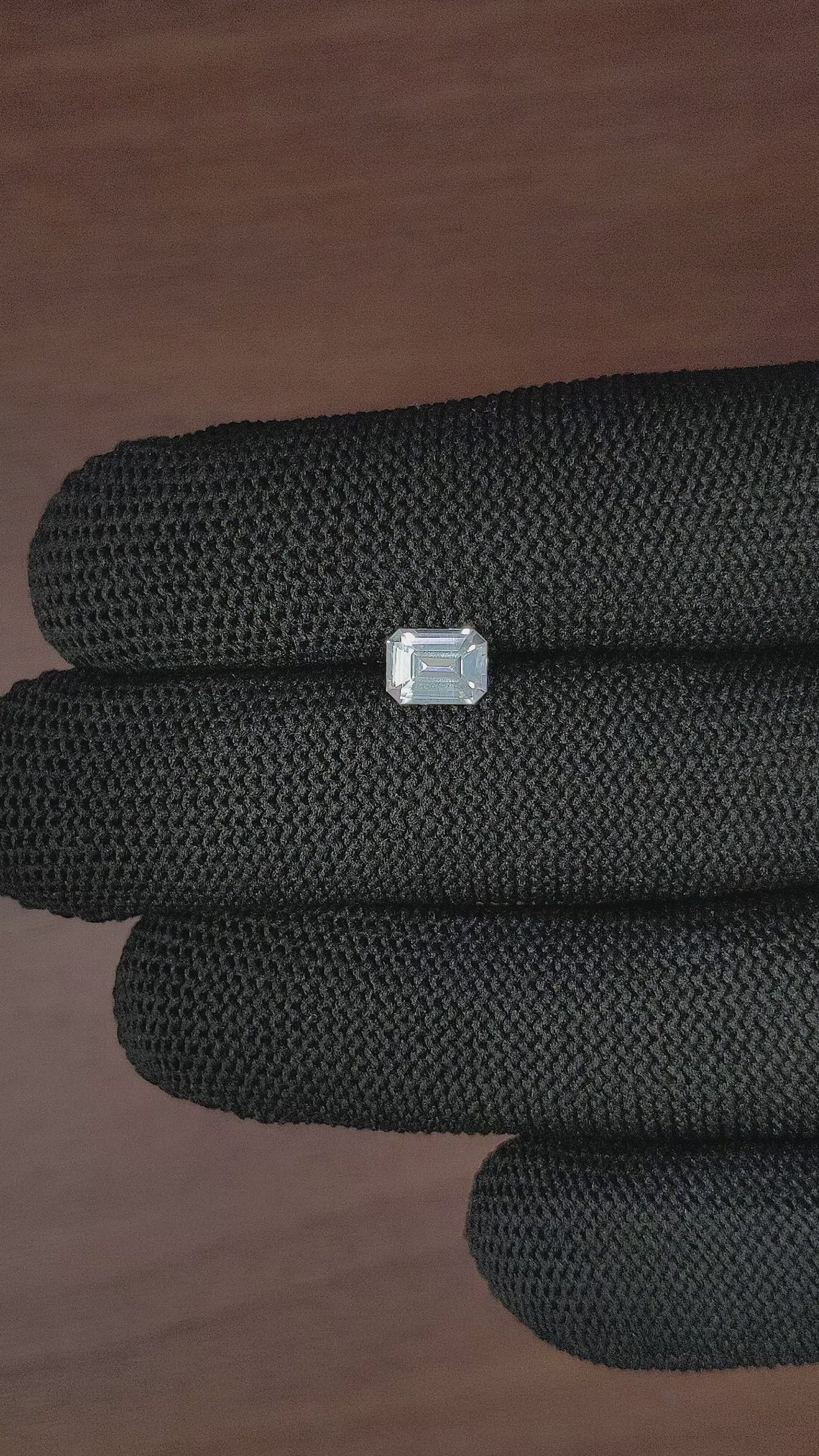 1.09 Ct. White Sapphire from Africa Size Video