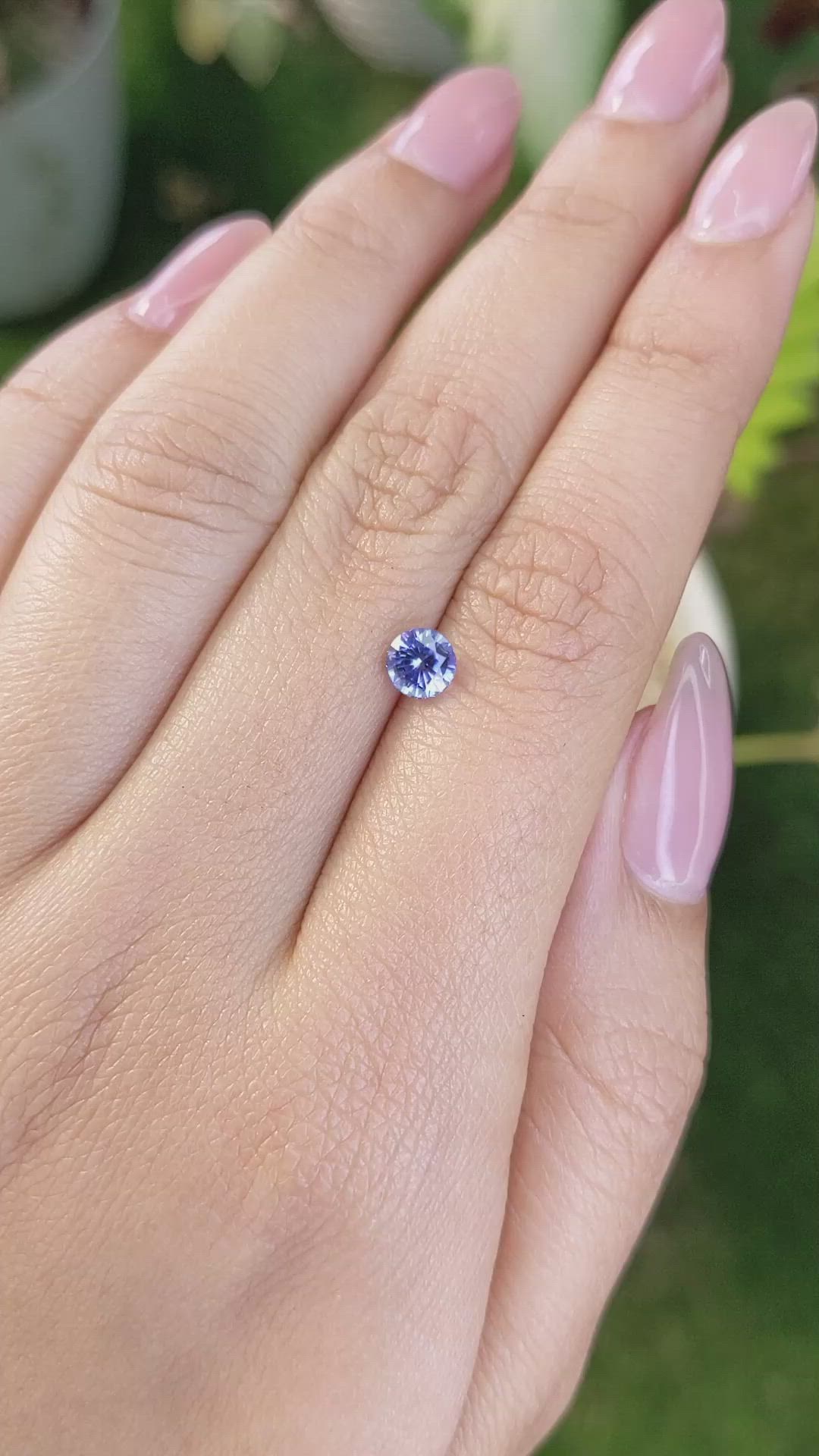 0.83 Ct. Blue Sapphire from Ceylon (Sri Lanka) Size Video