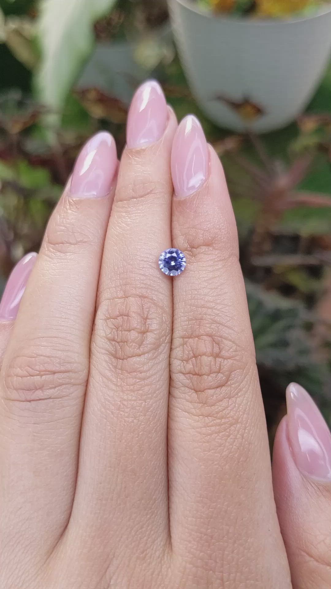 0.83 Ct. Blue Sapphire from Ceylon (Sri Lanka) Size Video