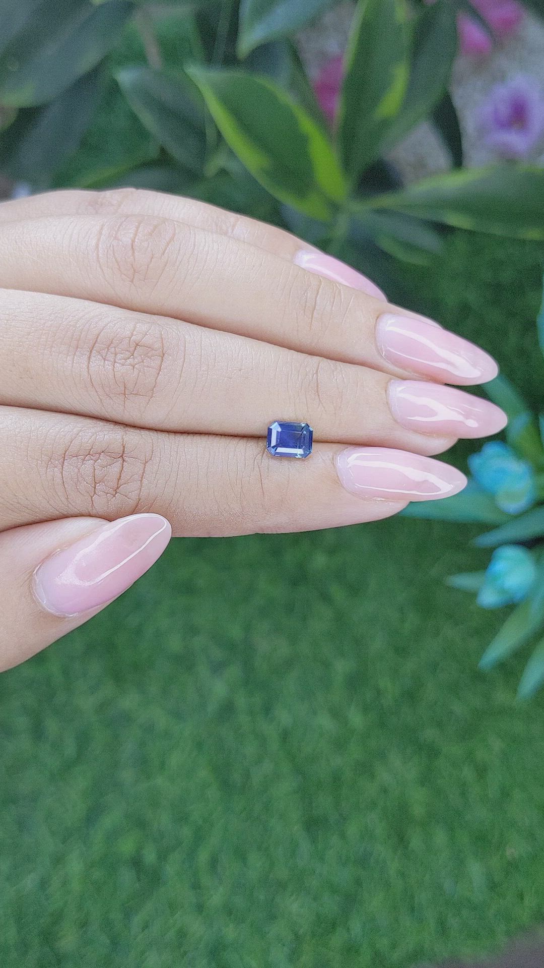 1.07 Ct. Greenish Blue Sapphire from Africa Size Video