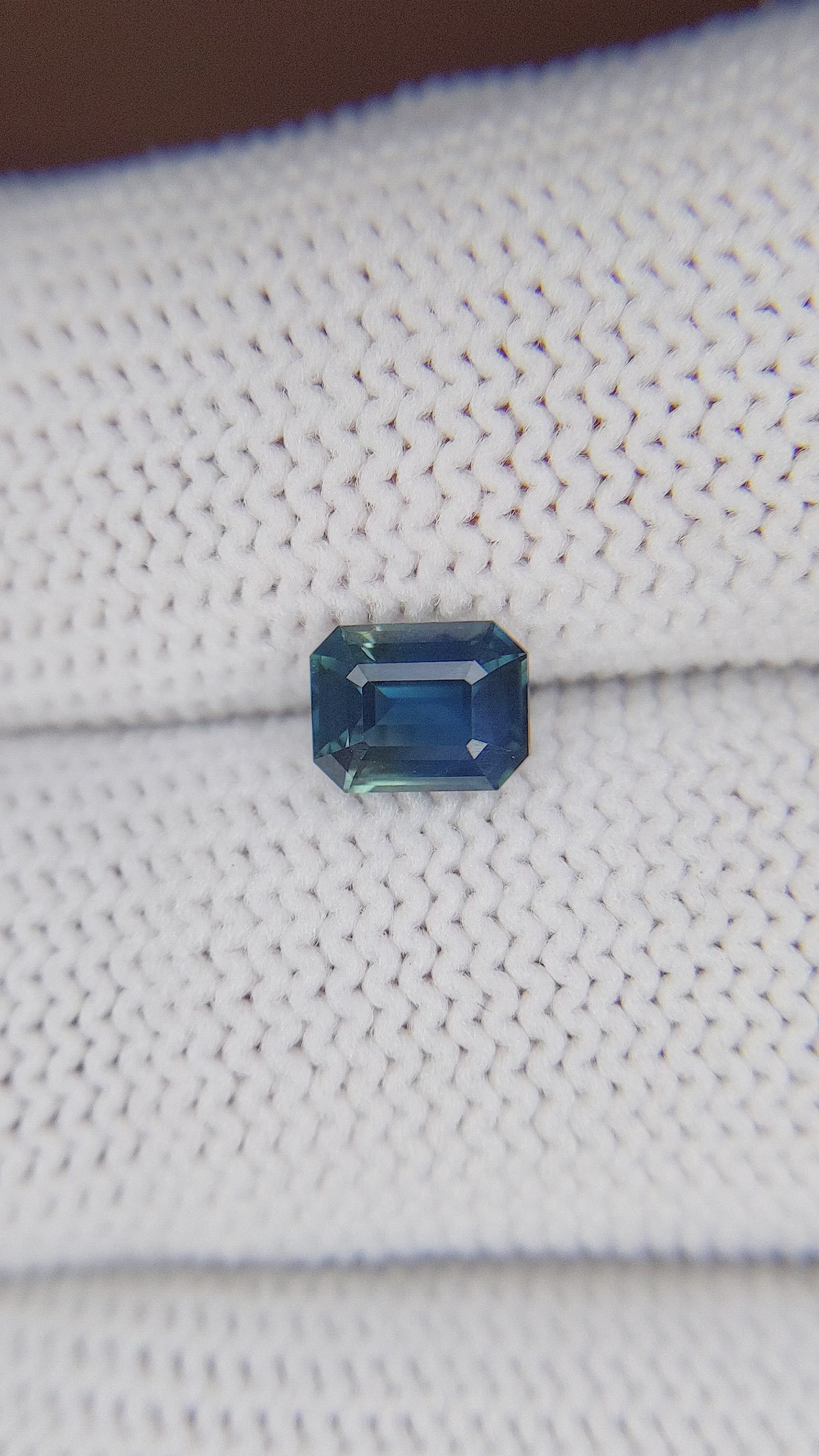 1.07 Ct. Greenish Blue Sapphire from Africa Size Video