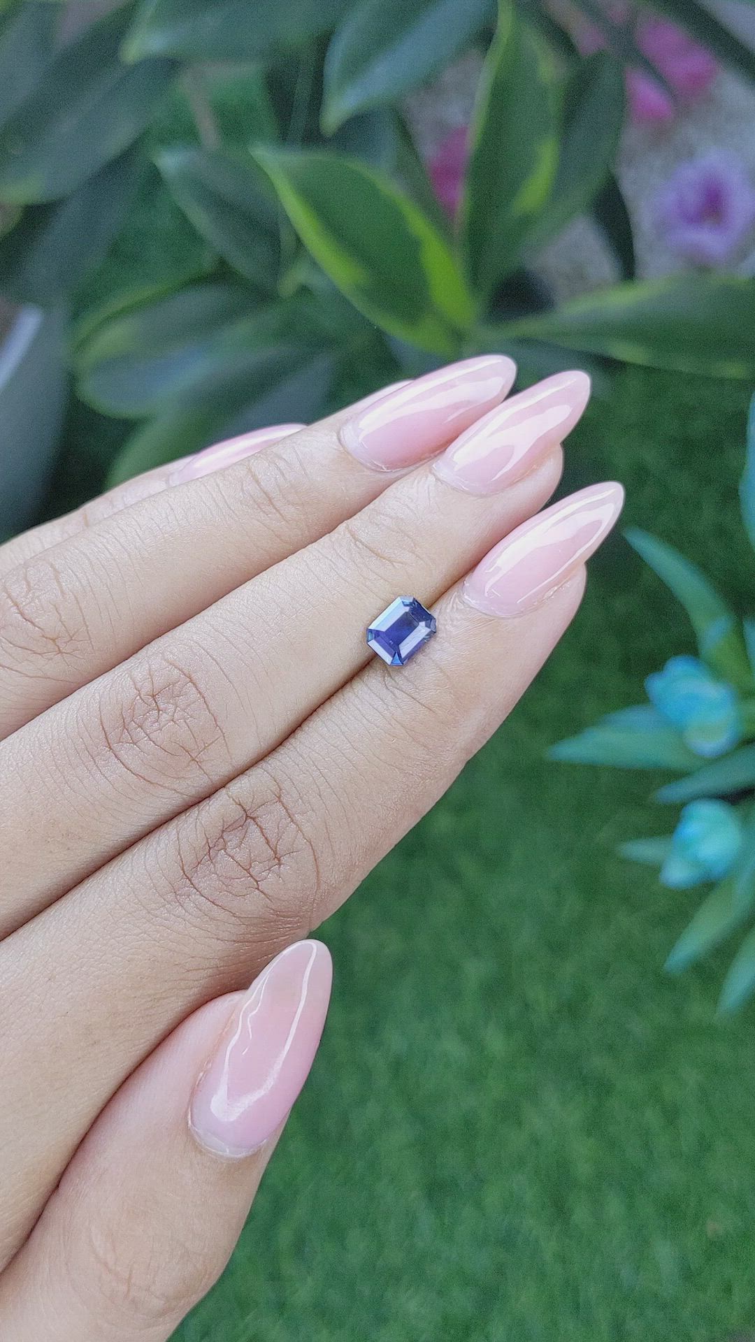 1.07 Ct. Greenish Blue Sapphire from Africa Size Video