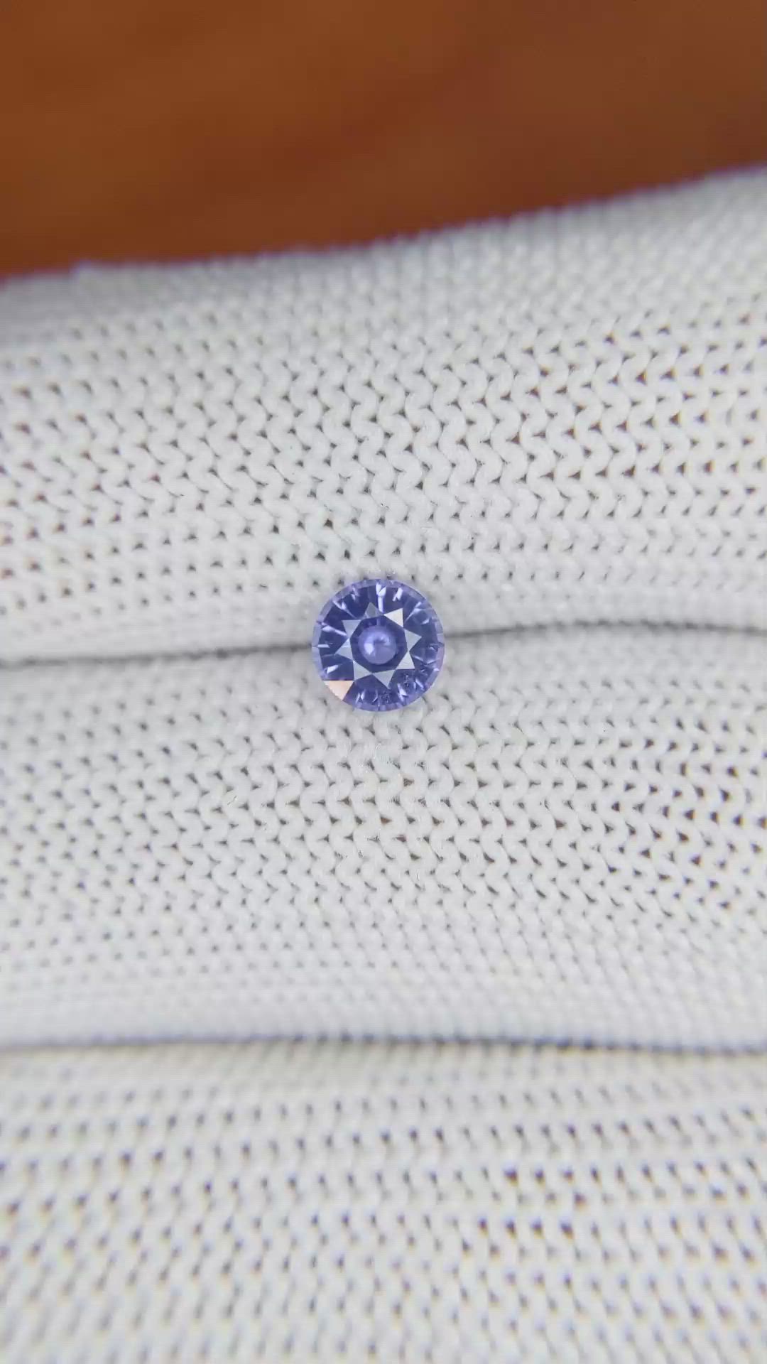 0.72 Ct. Violet Sapphire from Ceylon (Sri Lanka) Size Video
