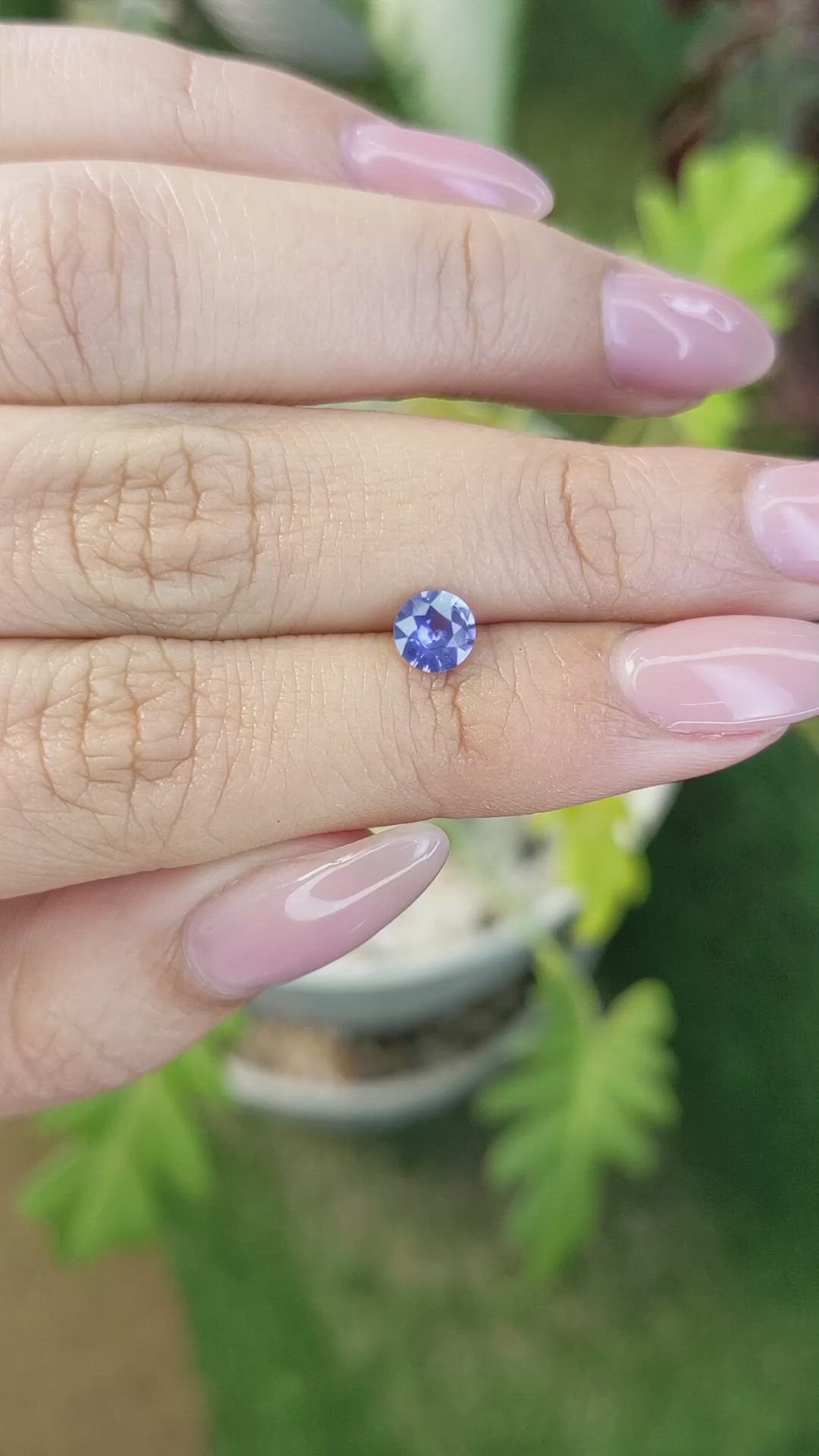 0.61 Ct. Blue Sapphire from Ceylon (Sri Lanka) Size Video