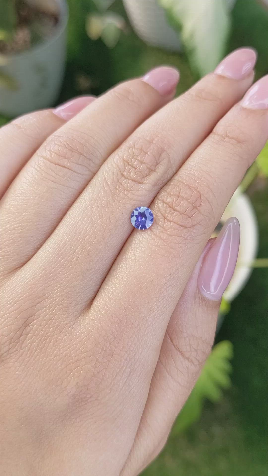 0.61 Ct. Blue Sapphire from Ceylon (Sri Lanka) Size Video