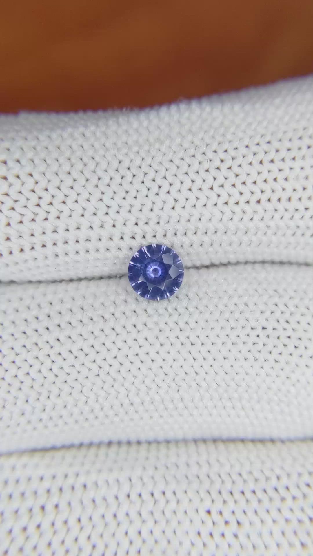 0.61 Ct. Blue Sapphire from Ceylon (Sri Lanka) Size Video