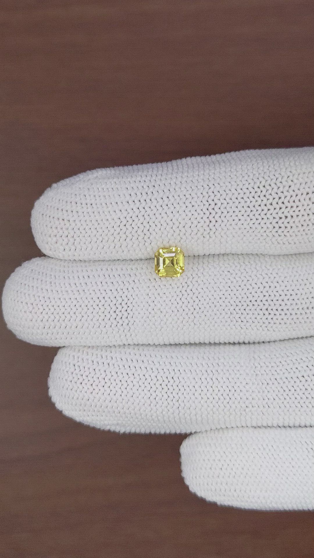 1.24 Ct. Yellow Sapphire from Ceylon (Sri Lanka) Size Video