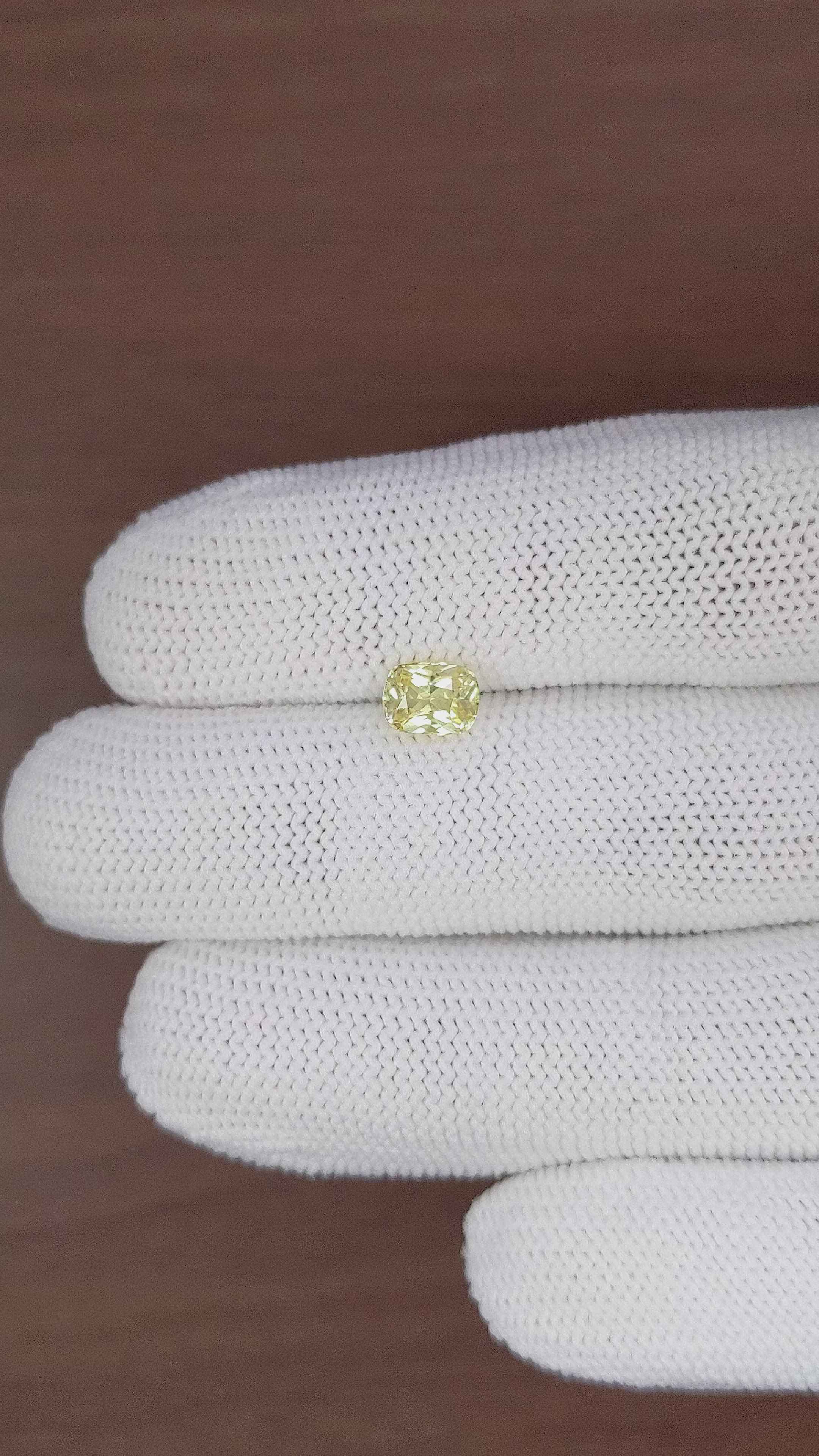 1.18 Ct. Yellow Sapphire from Ceylon (Sri Lanka) Size Video