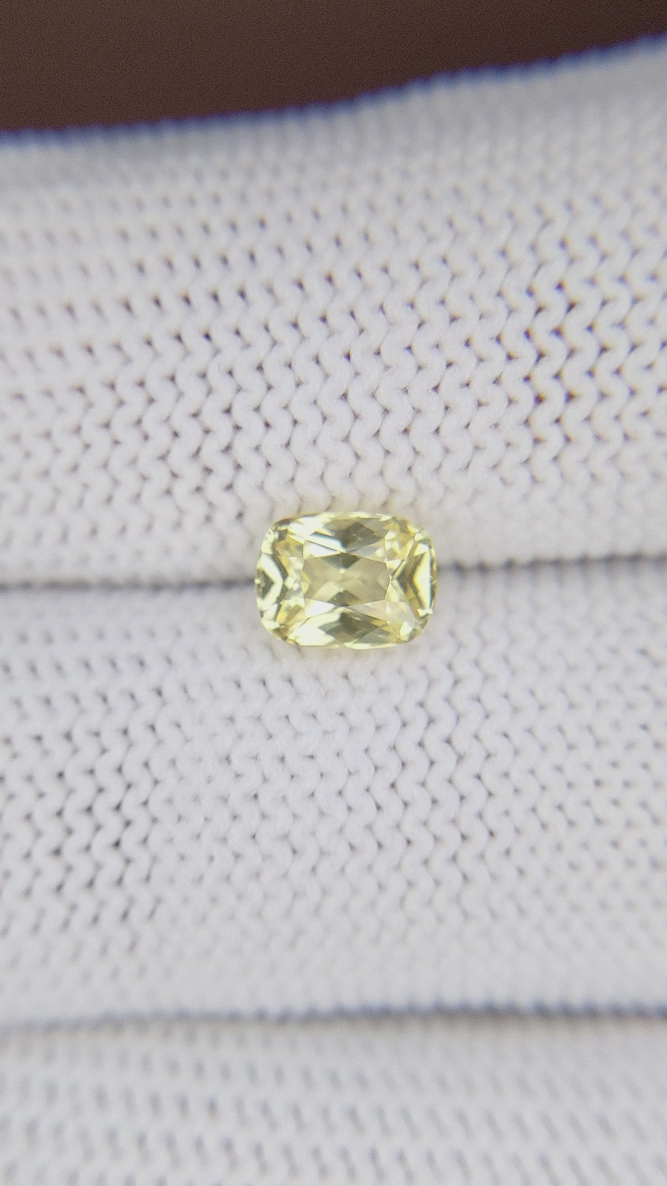 1.18 Ct. Yellow Sapphire from Ceylon (Sri Lanka) Size Video