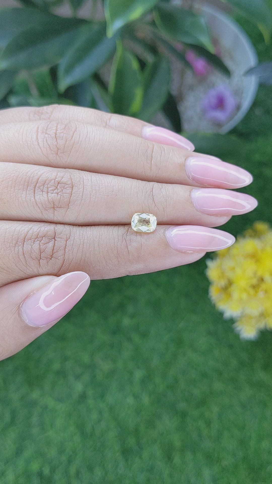 1.18 Ct. Yellow Sapphire from Ceylon (Sri Lanka) Size Video