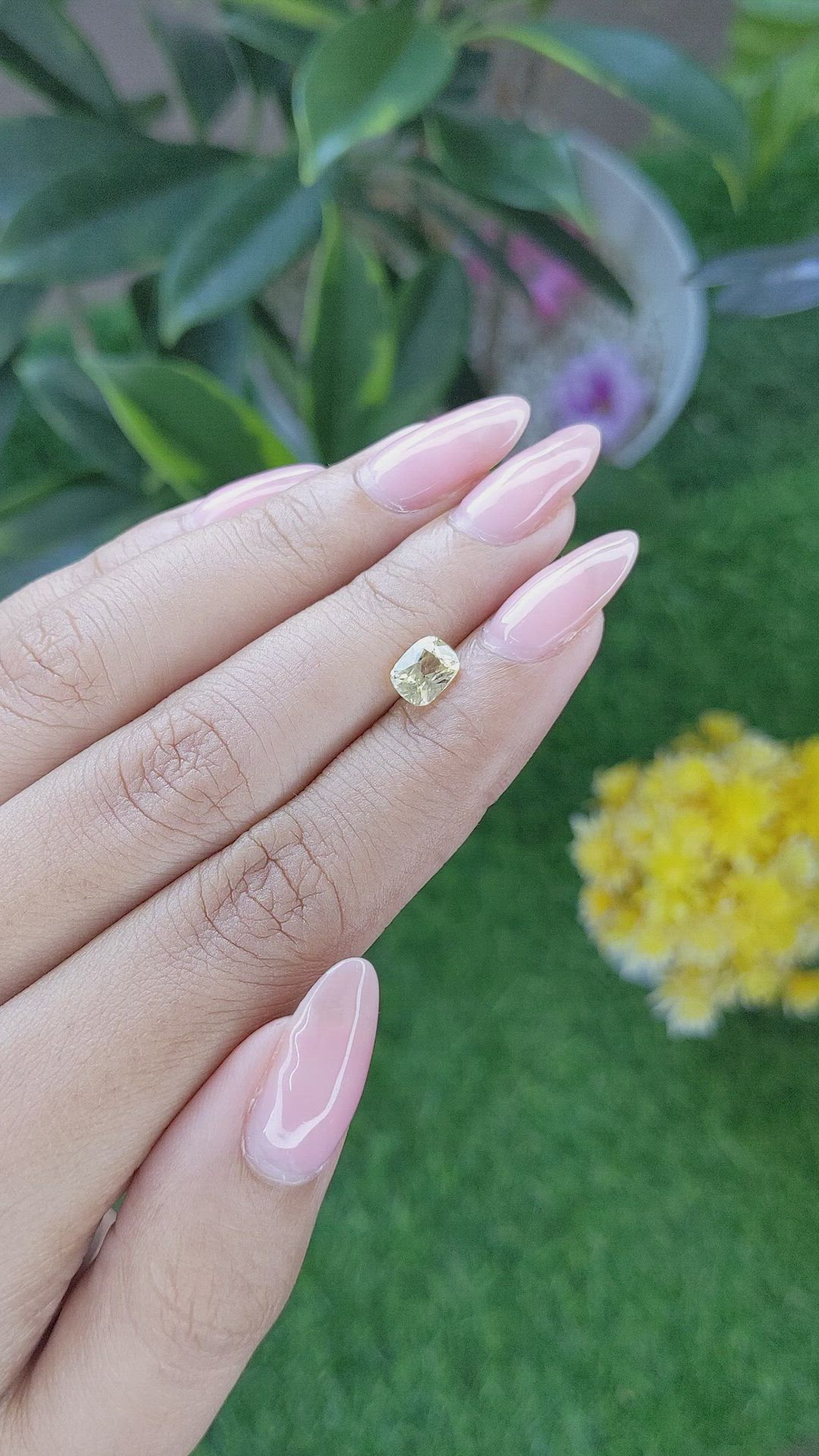 1.18 Ct. Yellow Sapphire from Ceylon (Sri Lanka) Size Video