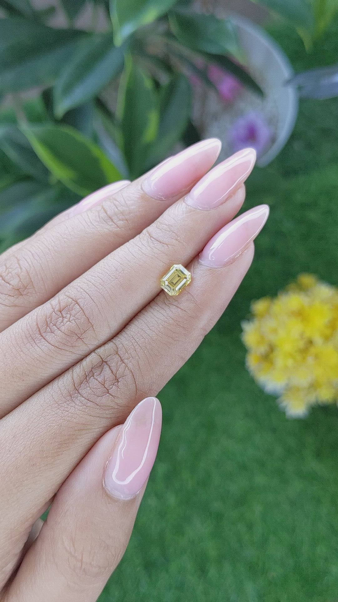 1.24 Ct. Yellow Sapphire from Ceylon (Sri Lanka) Size Video