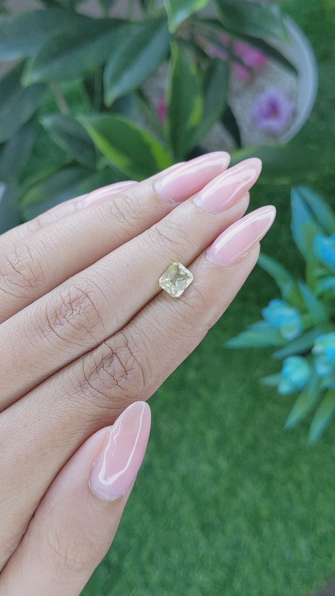 1.23 Ct. Yellow Sapphire from Ceylon (Sri Lanka) Size Video