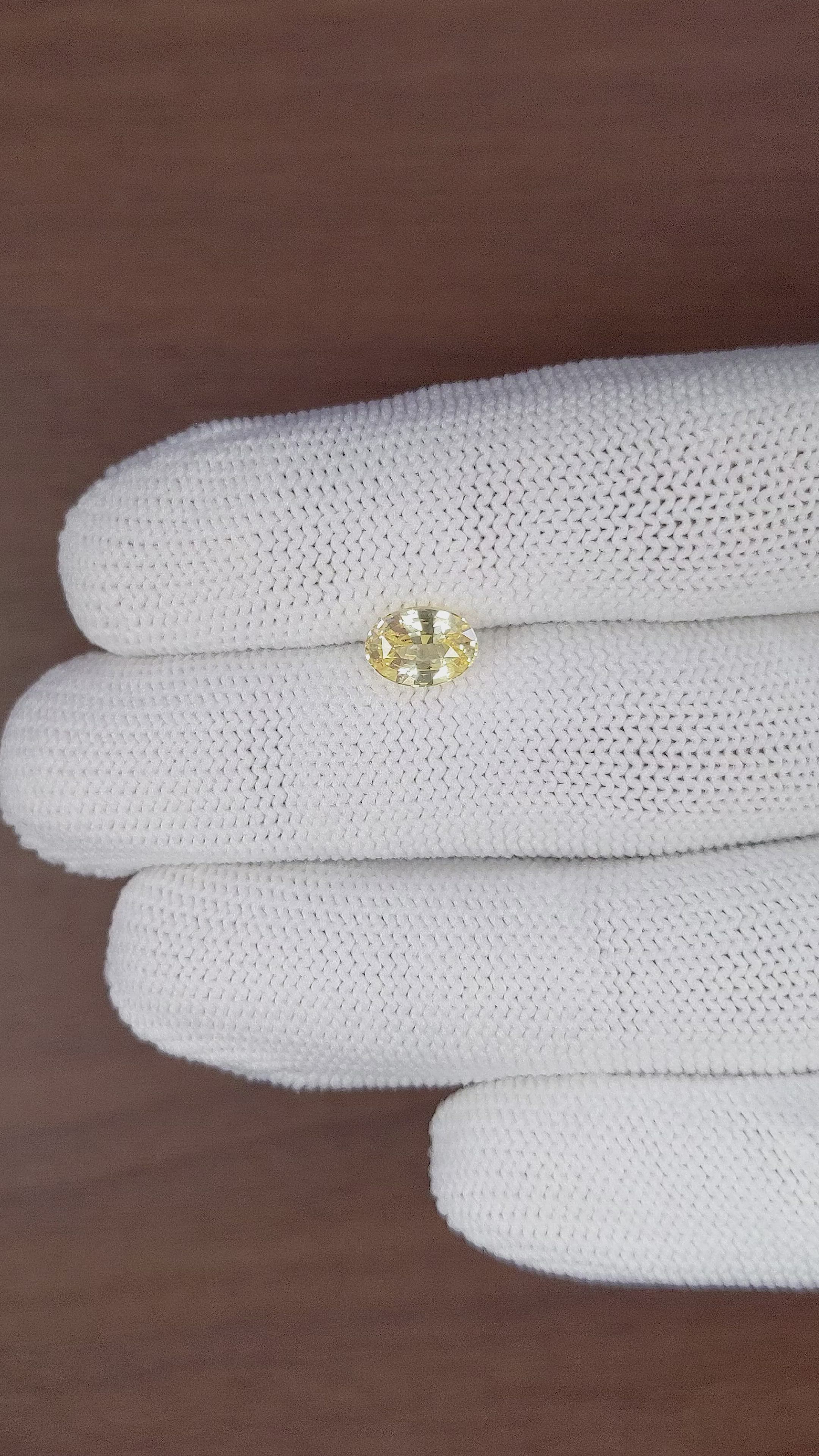 1.58 Ct. Yellow Sapphire from Ceylon (Sri Lanka) Size Video