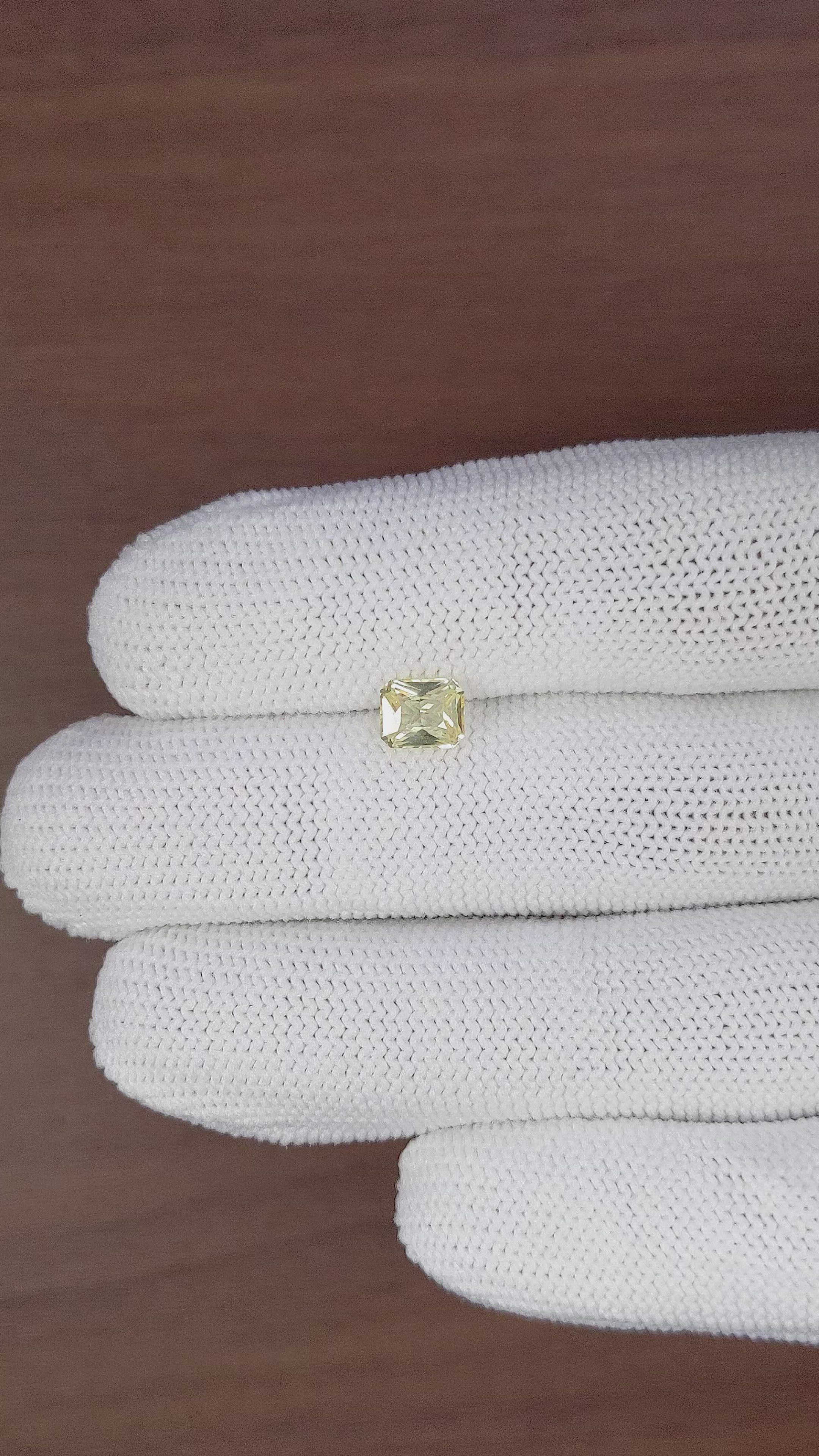 1.19 Ct. Yellow Sapphire from Ceylon (Sri Lanka) Size Video