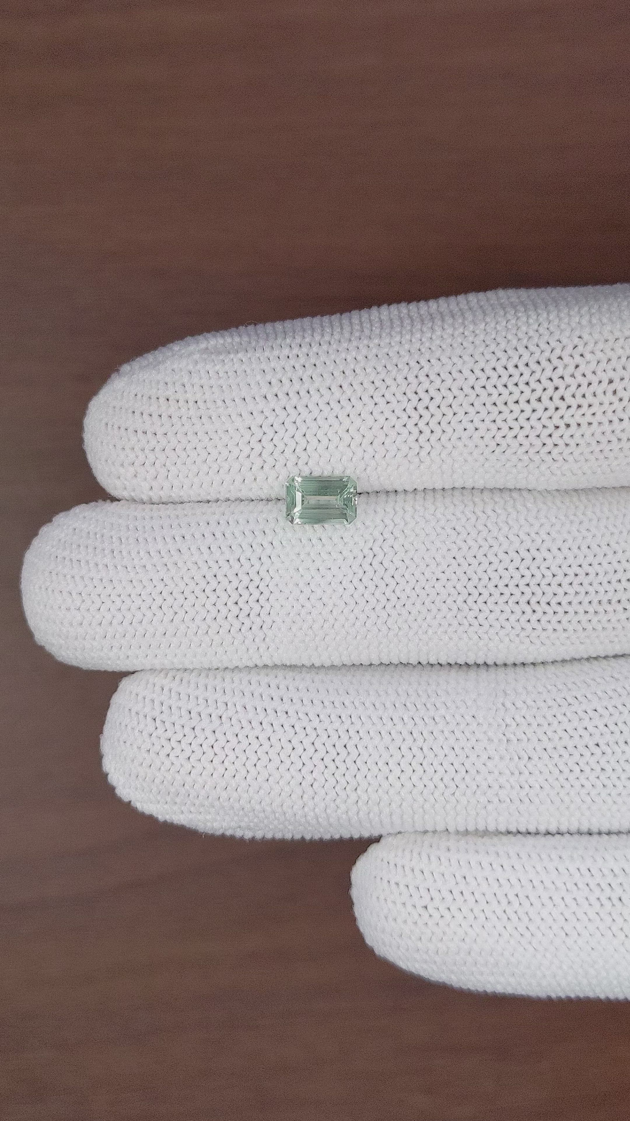 1.10 Ct. Green Sapphire from Africa Size Video