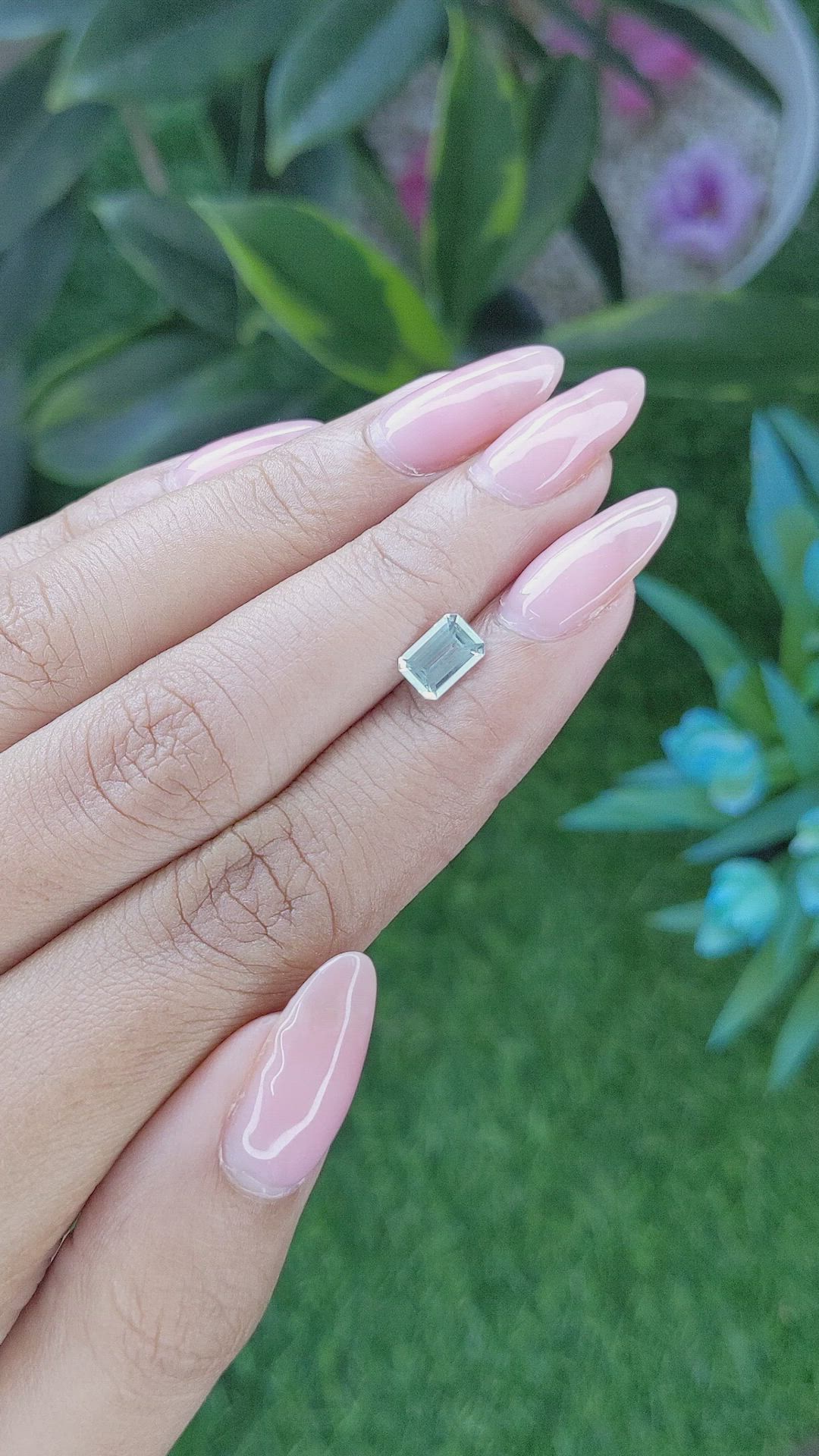 1.10 Ct. Green Sapphire from Africa Size Video