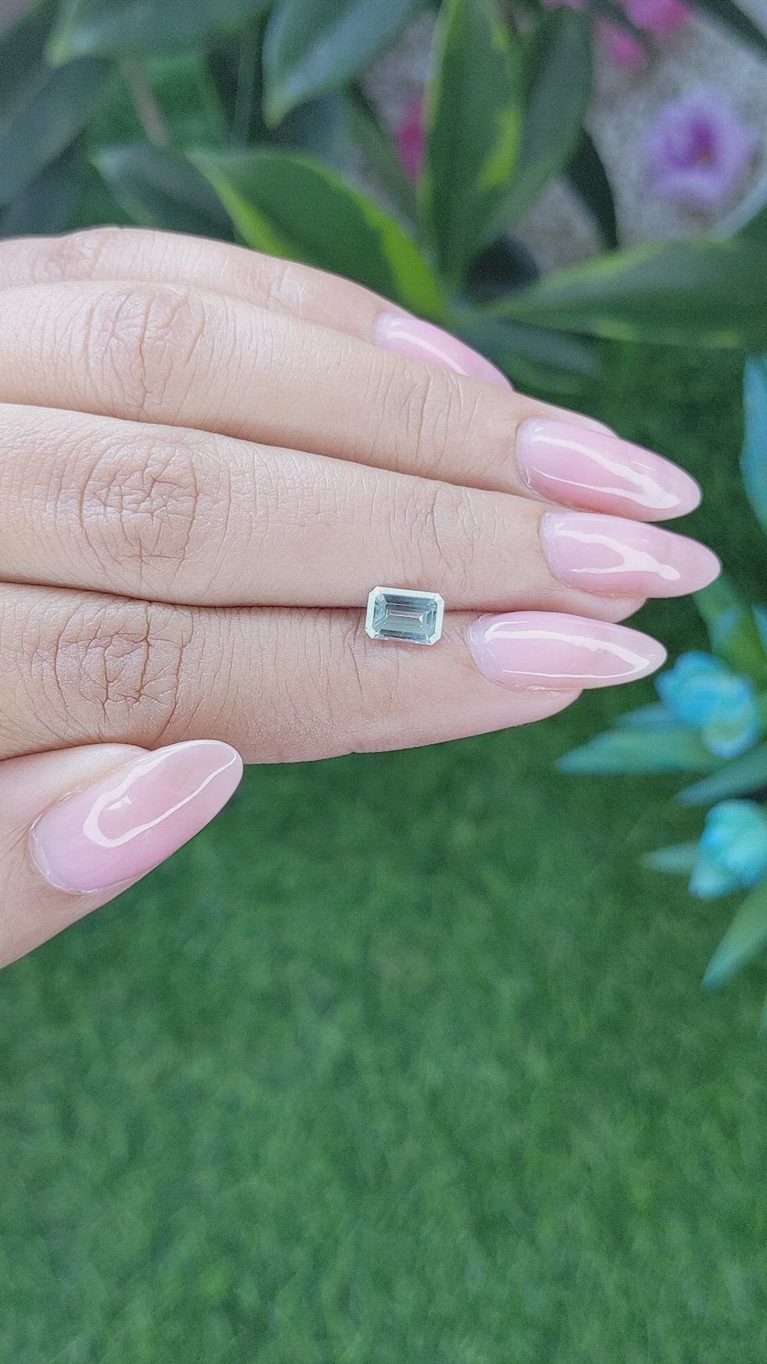 1.10 Ct. Green Sapphire from Africa Size Video