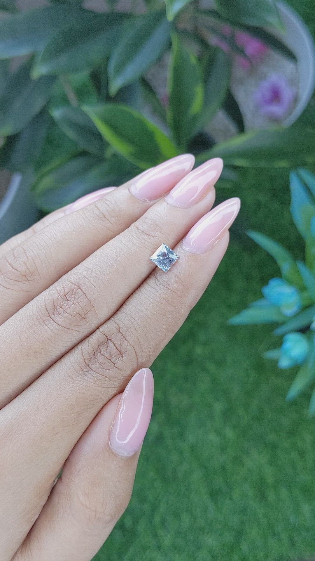 1.02 Ct. Bluish Grey Sapphire from Africa Size Video