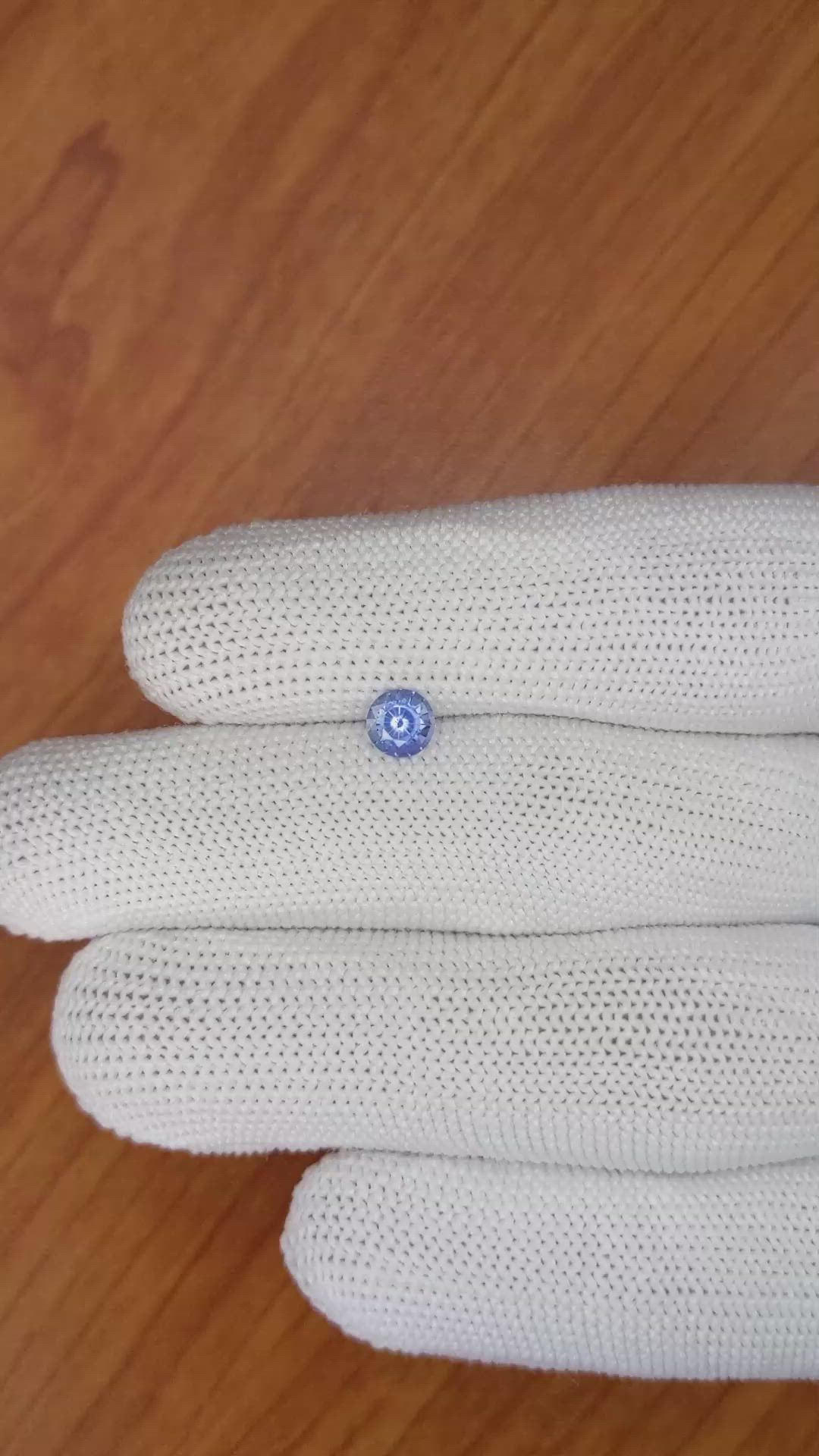 0.69 Ct. Blue Sapphire from Ceylon (Sri Lanka) Size Video