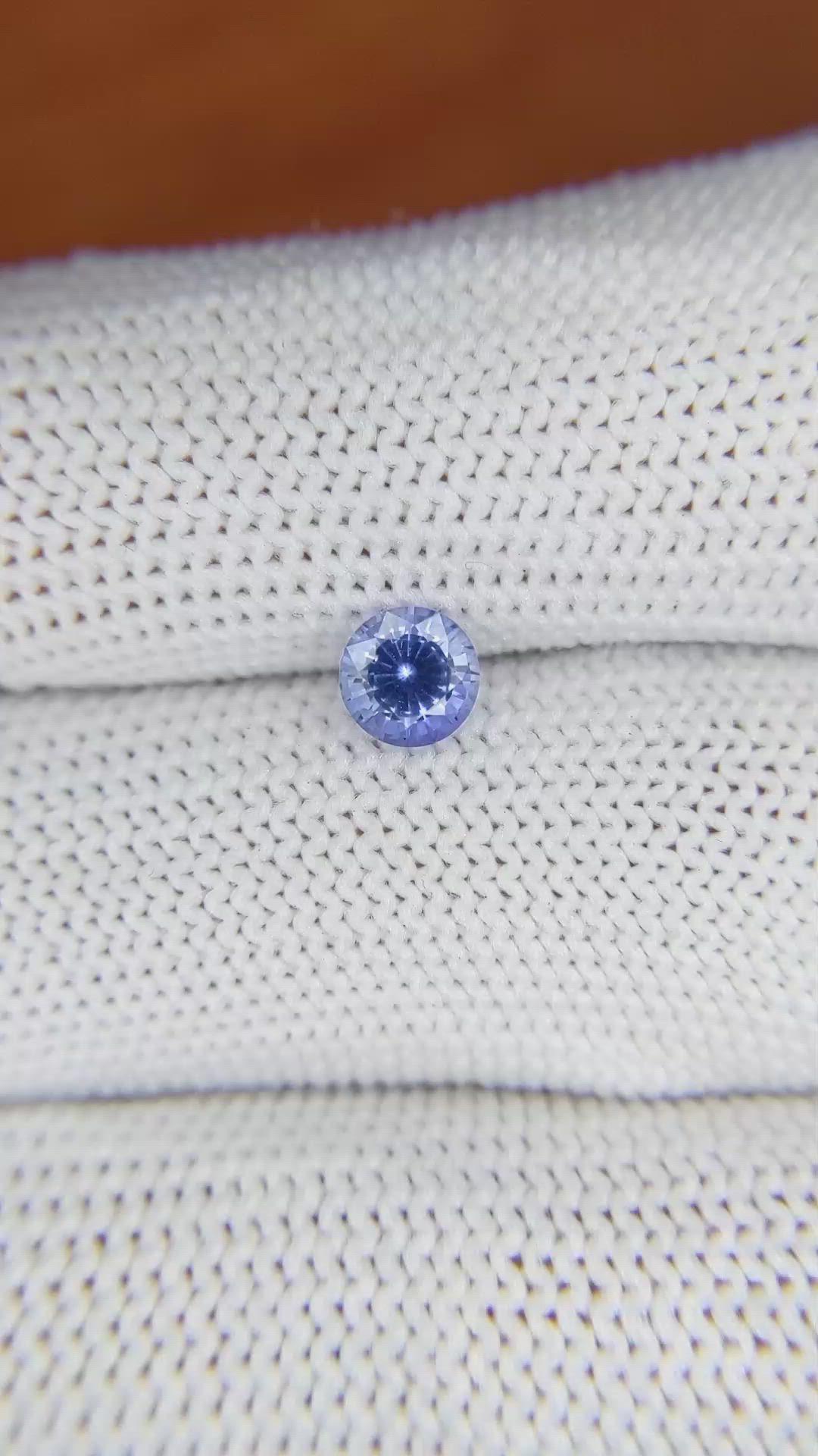 0.69 Ct. Blue Sapphire from Ceylon (Sri Lanka) Size Video