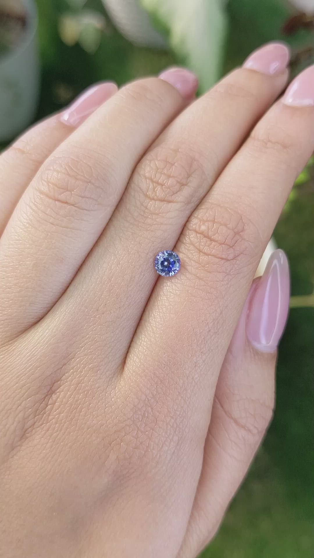 0.67 Ct. Blue Sapphire from Ceylon (Sri Lanka) Size Video