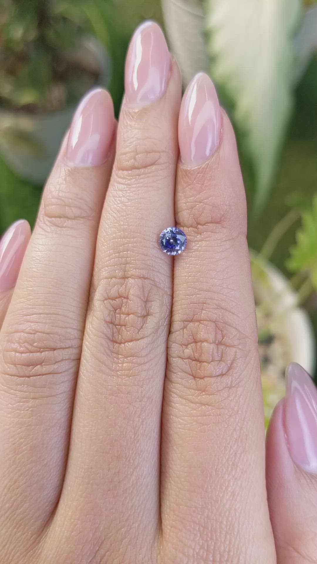 0.67 Ct. Blue Sapphire from Ceylon (Sri Lanka) Size Video