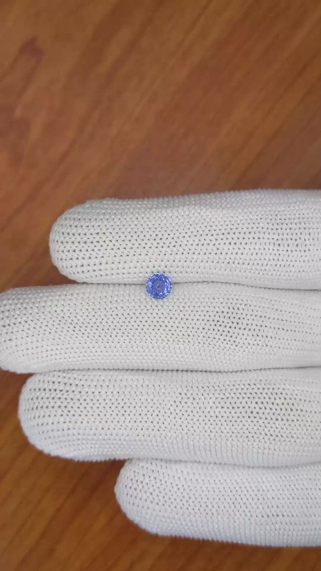 0.44 Ct. Blue Sapphire from Ceylon (Sri Lanka) Size Video