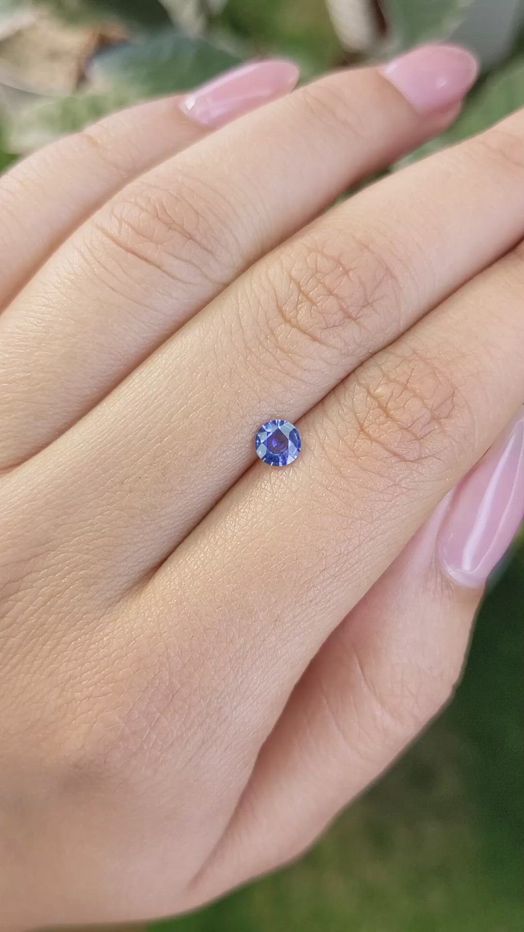 0.44 Ct. Blue Sapphire from Ceylon (Sri Lanka) Size Video