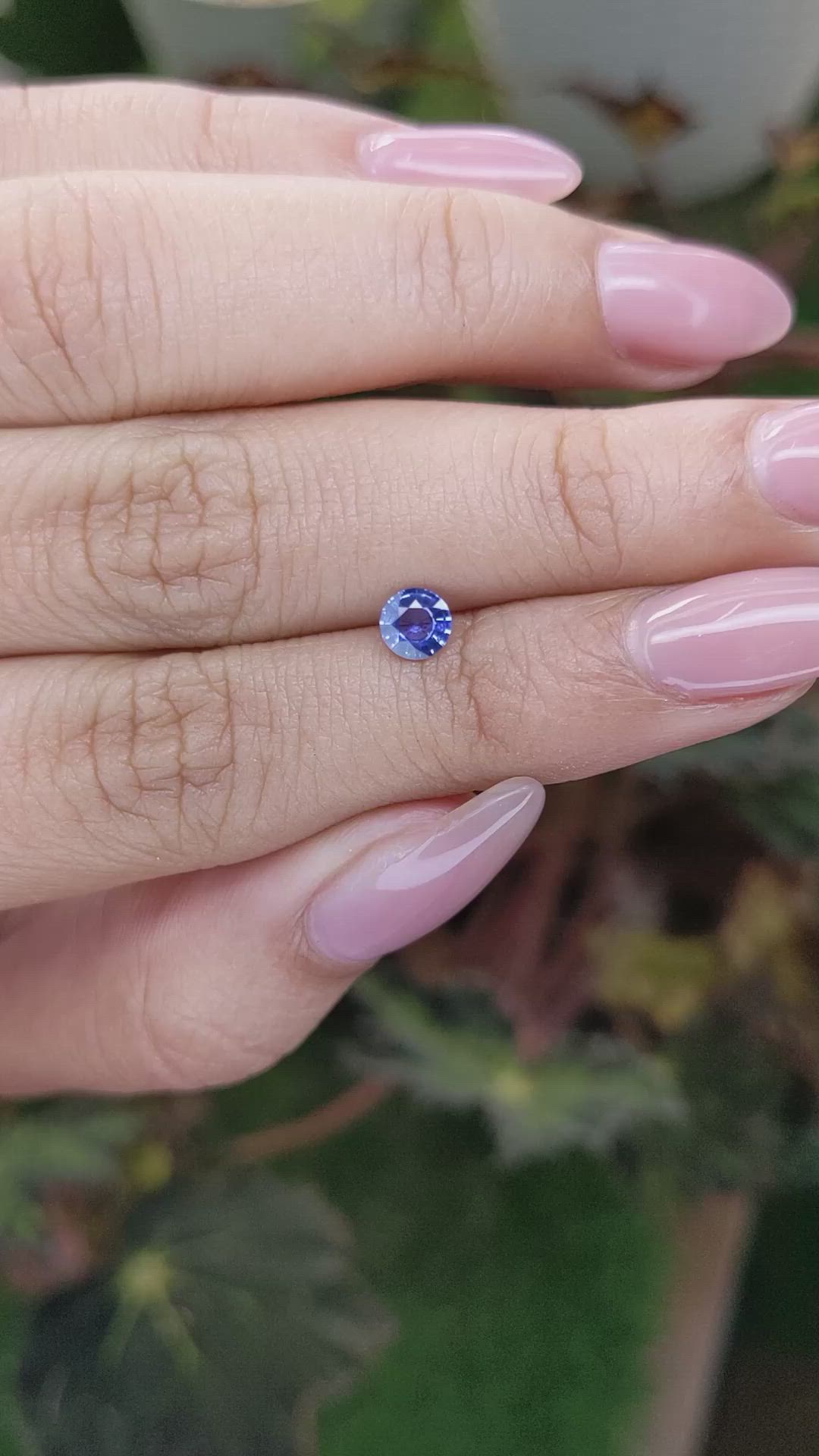 0.44 Ct. Blue Sapphire from Ceylon (Sri Lanka) Size Video
