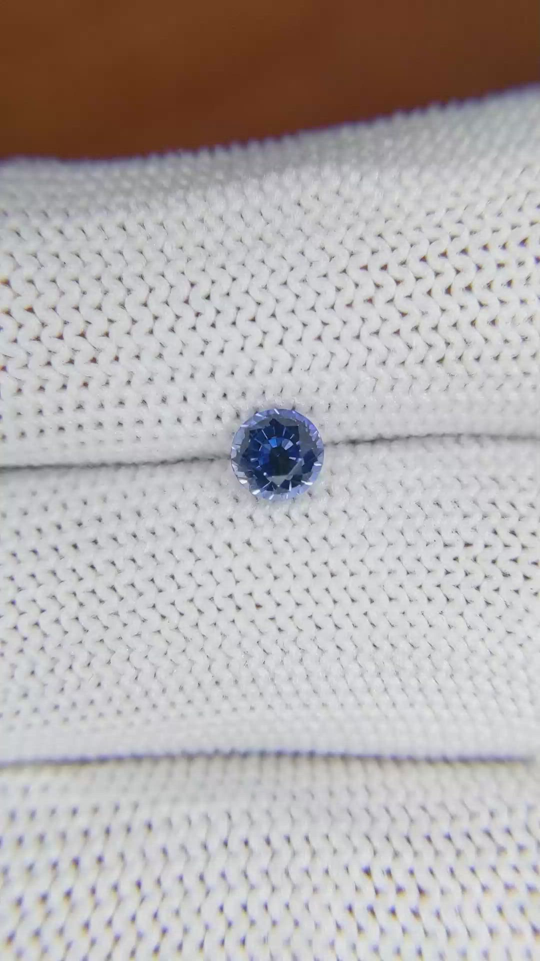 0.73 Ct. Blue Sapphire from Ceylon (Sri Lanka) Size Video