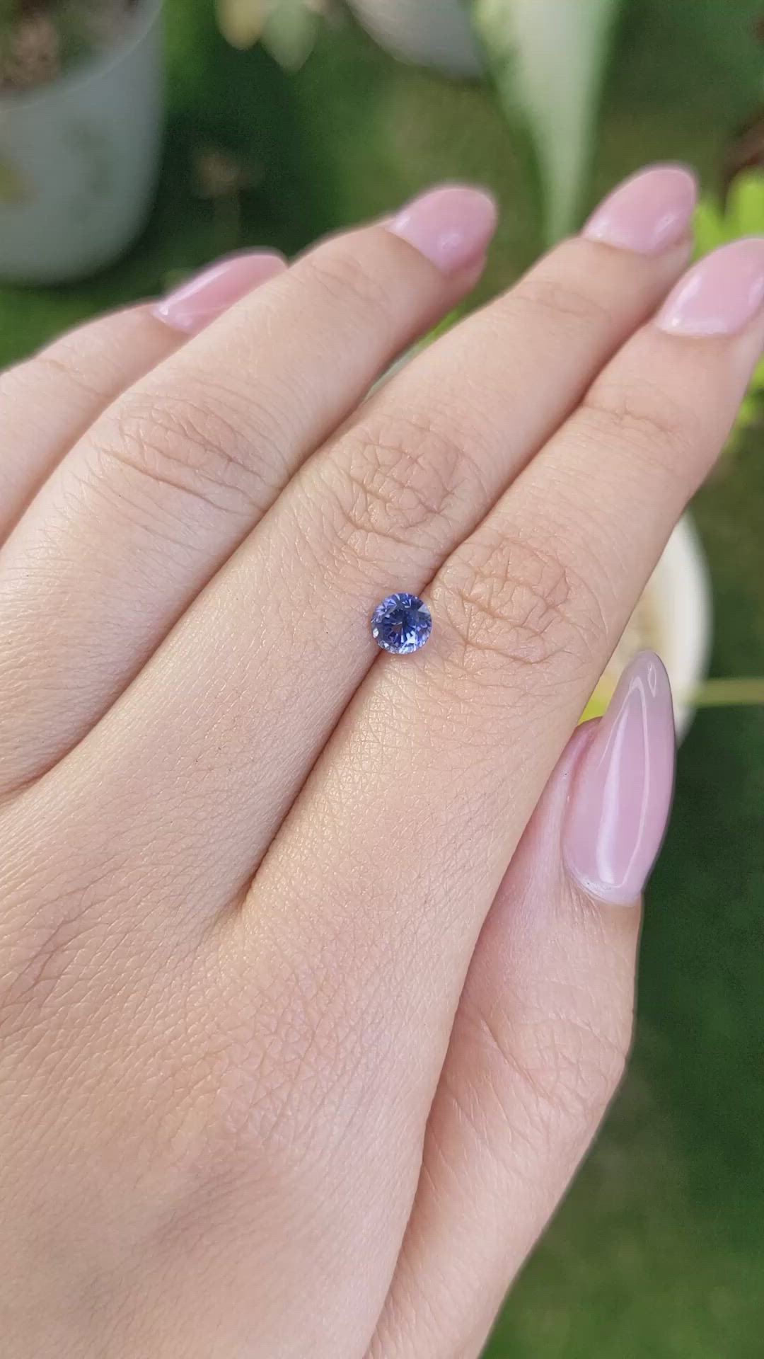 0.73 Ct. Blue Sapphire from Ceylon (Sri Lanka) Size Video