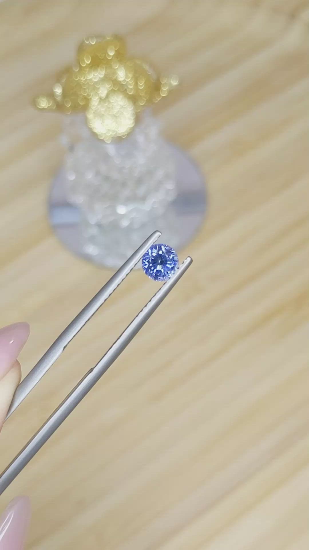 0.73 Ct. Blue Sapphire from Ceylon (Sri Lanka) Size Video