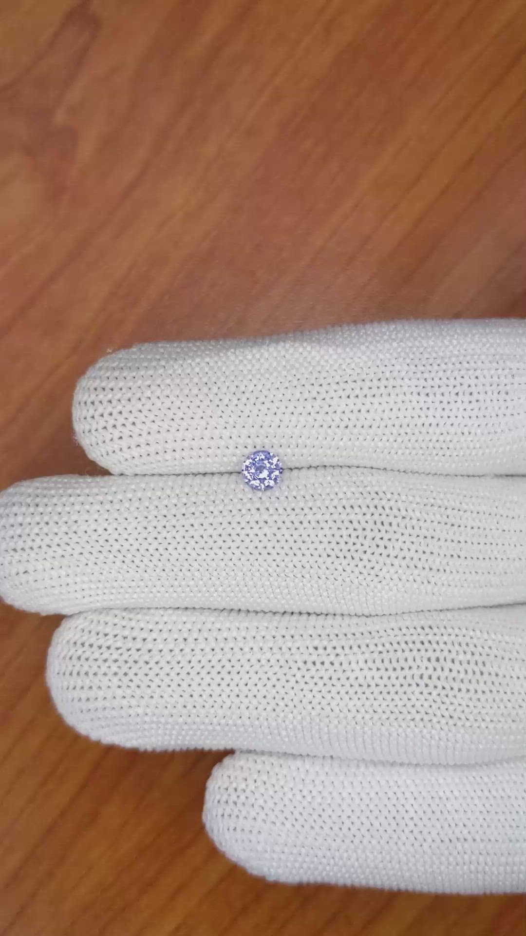 0.49 Ct. Violet Sapphire from Ceylon (Sri Lanka) Size Video