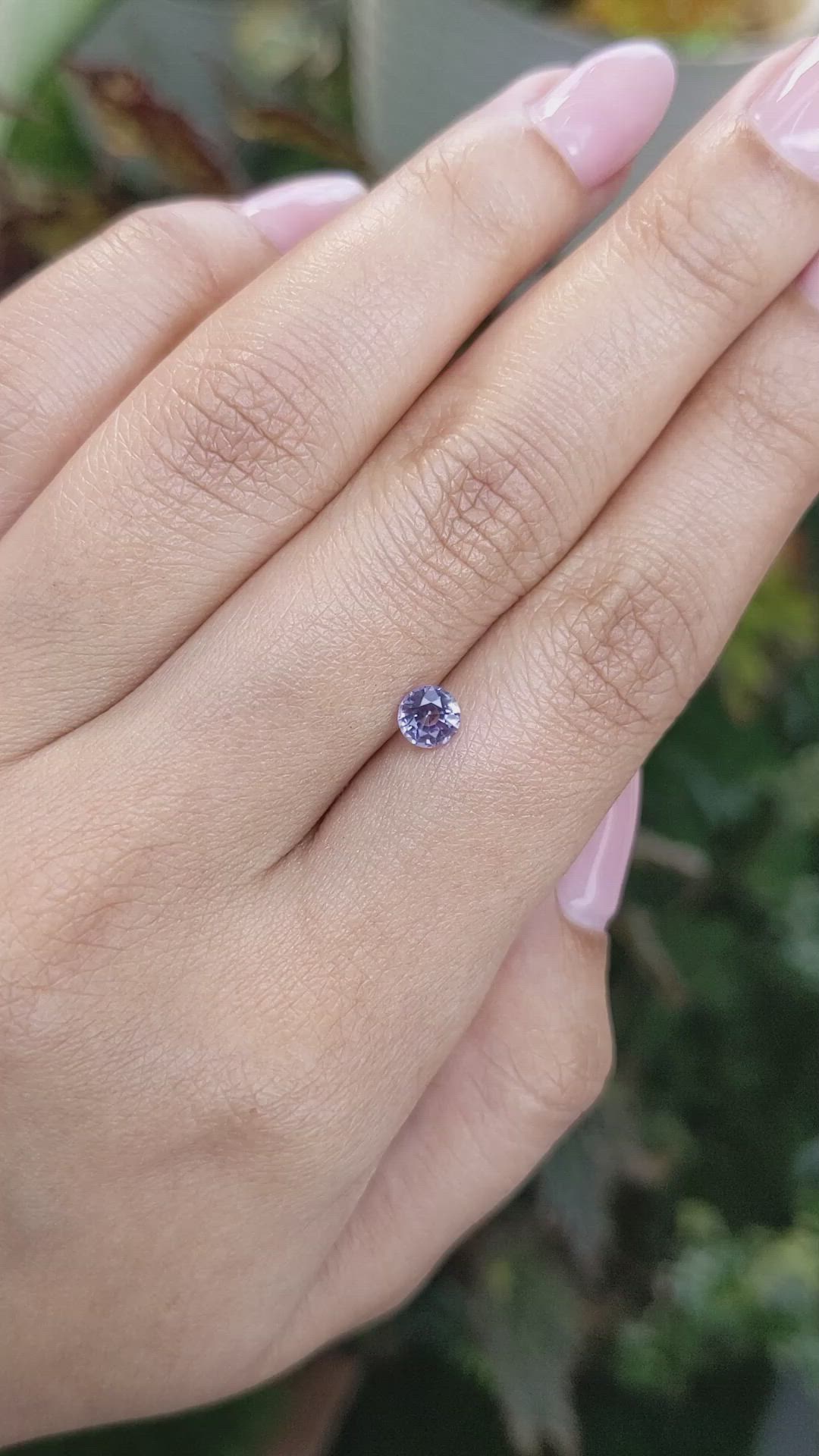 0.49 Ct. Violet Sapphire from Ceylon (Sri Lanka) Size Video
