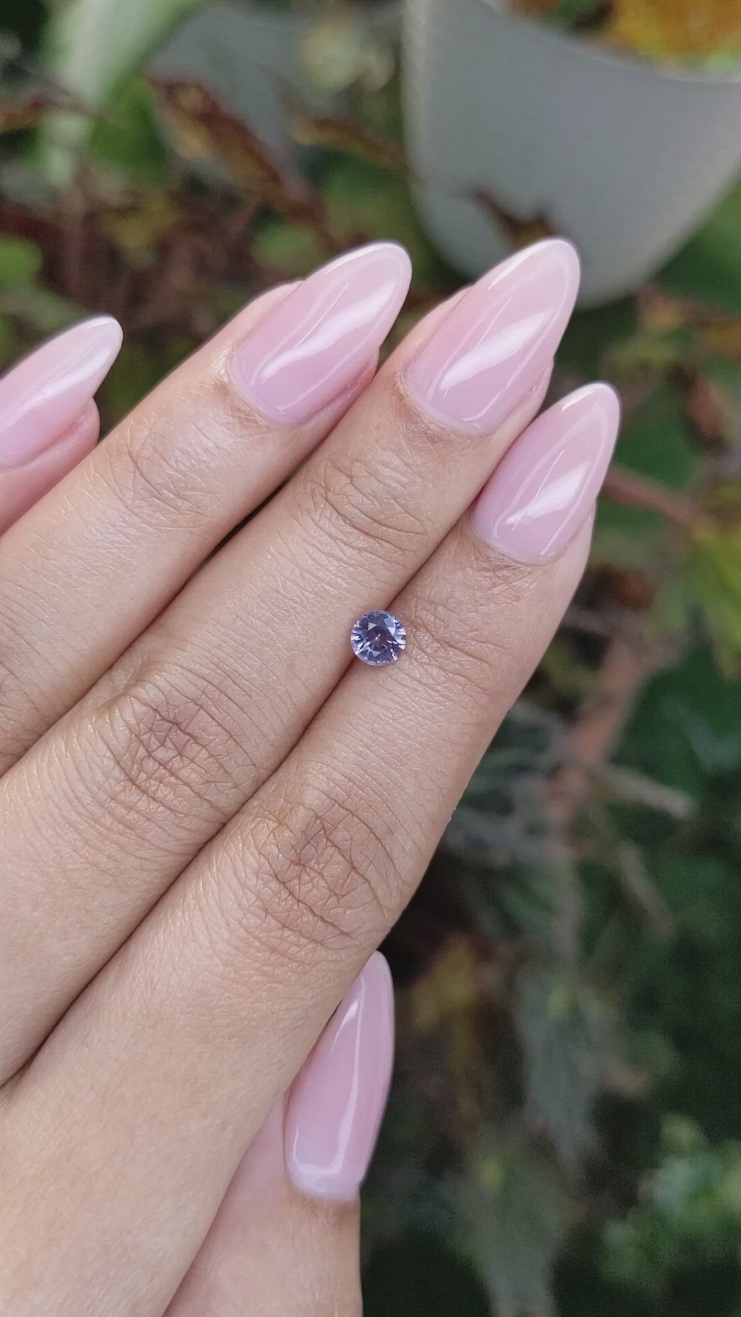 0.49 Ct. Violet Sapphire from Ceylon (Sri Lanka) Size Video