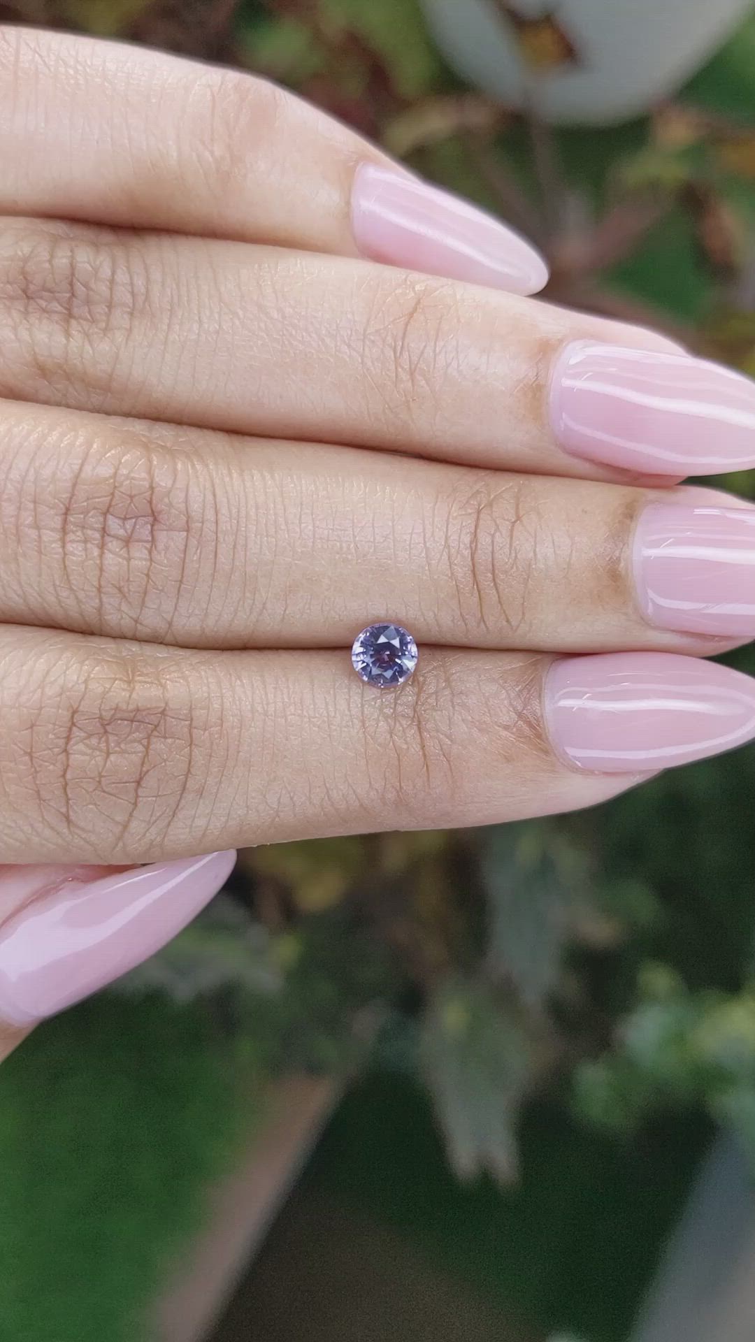 0.49 Ct. Violet Sapphire from Ceylon (Sri Lanka) Size Video