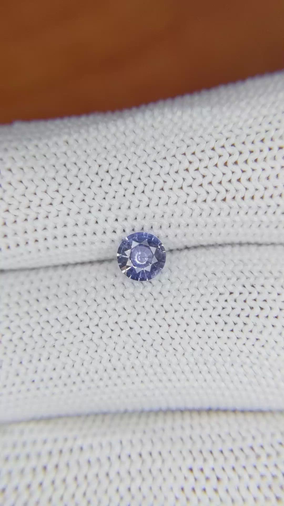 0.59 Ct. Blue Sapphire from Ceylon (Sri Lanka) Size Video