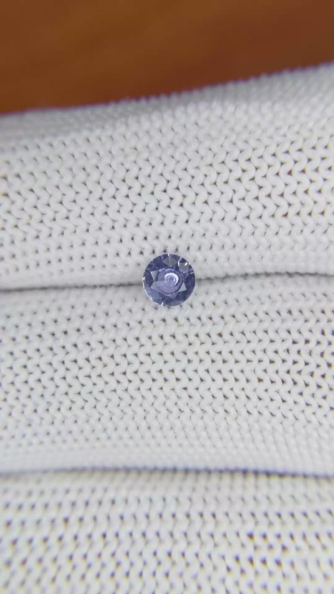 0.40 Ct. Blue Sapphire from Ceylon (Sri Lanka) Size Video