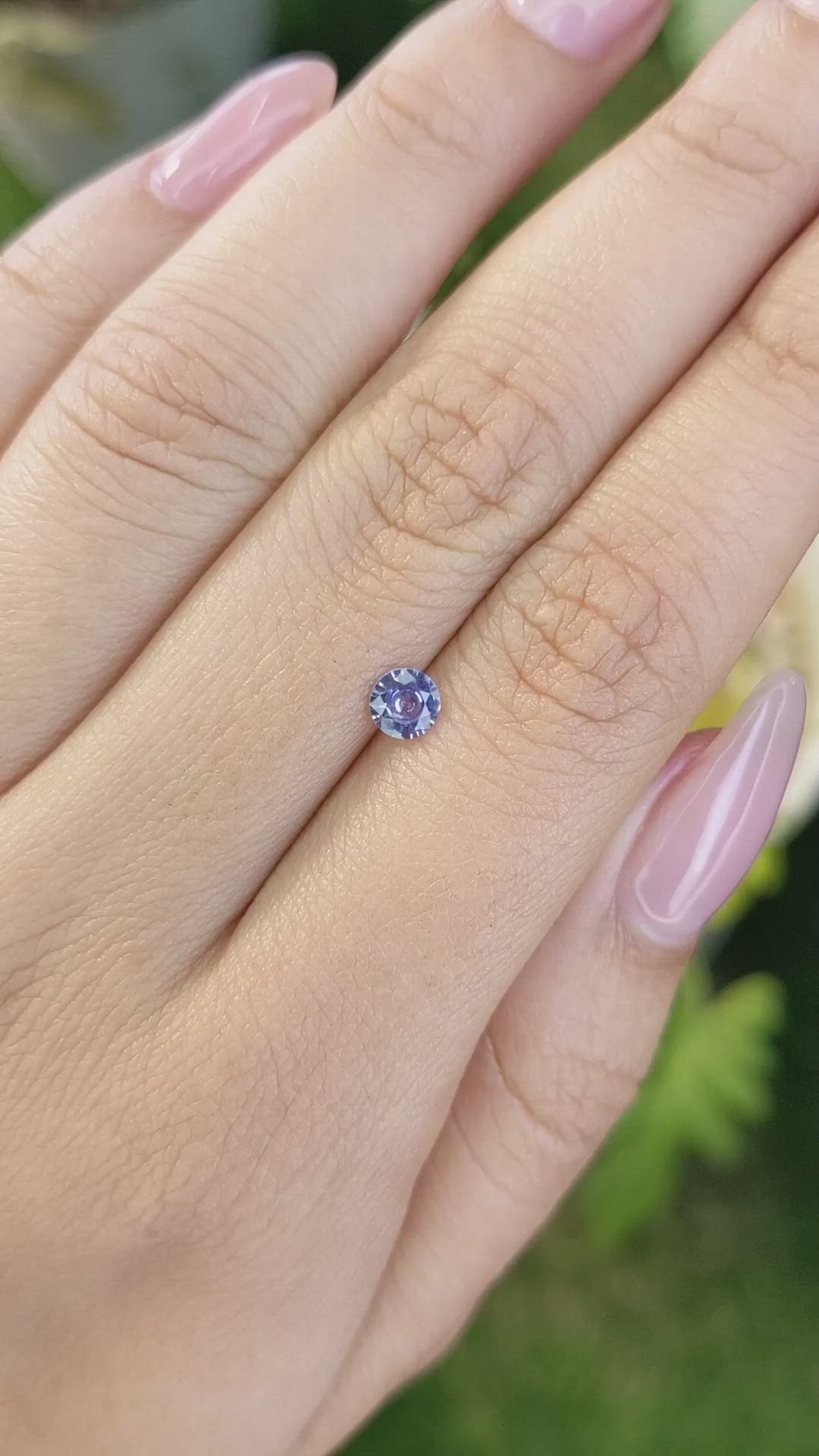 0.40 Ct. Blue Sapphire from Ceylon (Sri Lanka) Size Video