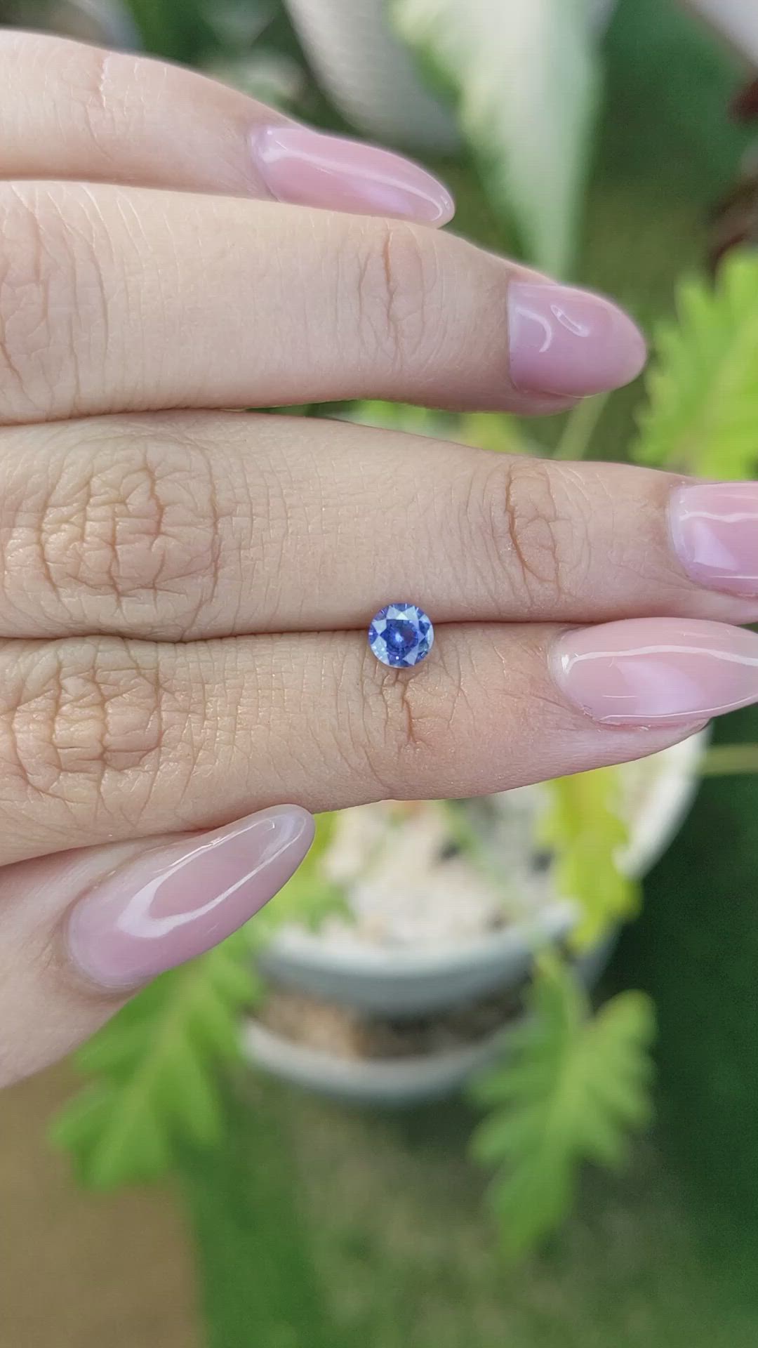 0.44 Ct. Blue Sapphire from Ceylon (Sri Lanka) Size Video