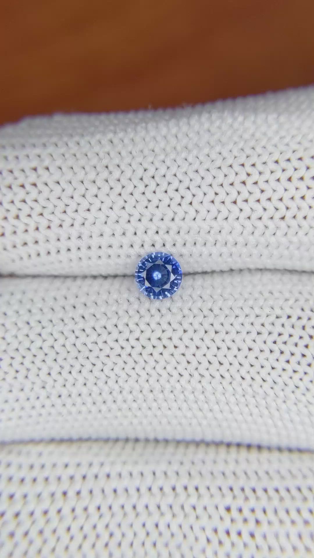 0.44 Ct. Blue Sapphire from Ceylon (Sri Lanka) Size Video