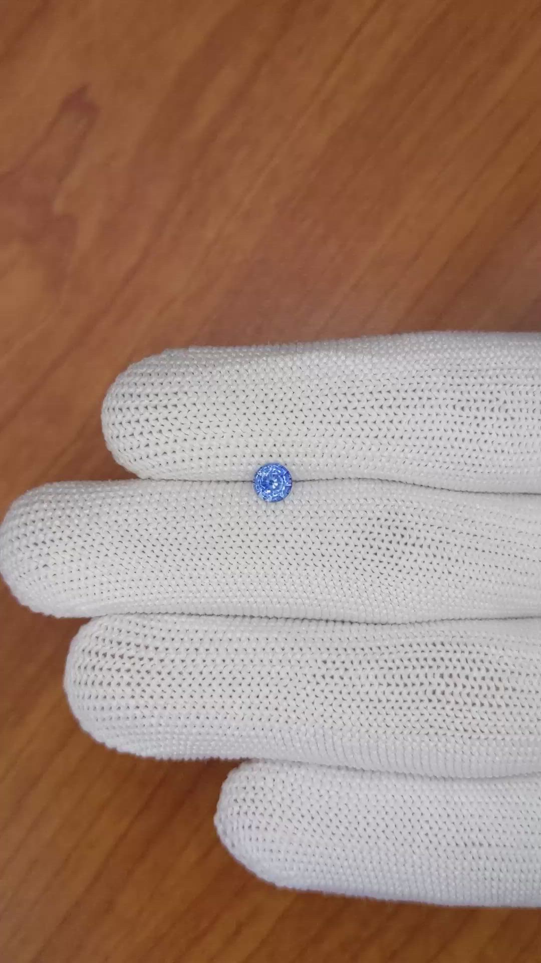 0.44 Ct. Blue Sapphire from Ceylon (Sri Lanka) Size Video