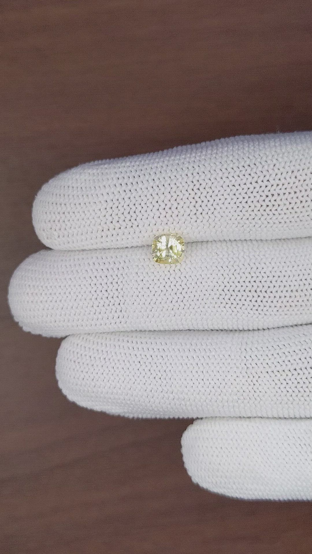 1.31 Ct. Yellow Sapphire from Ceylon (Sri Lanka) Size Video