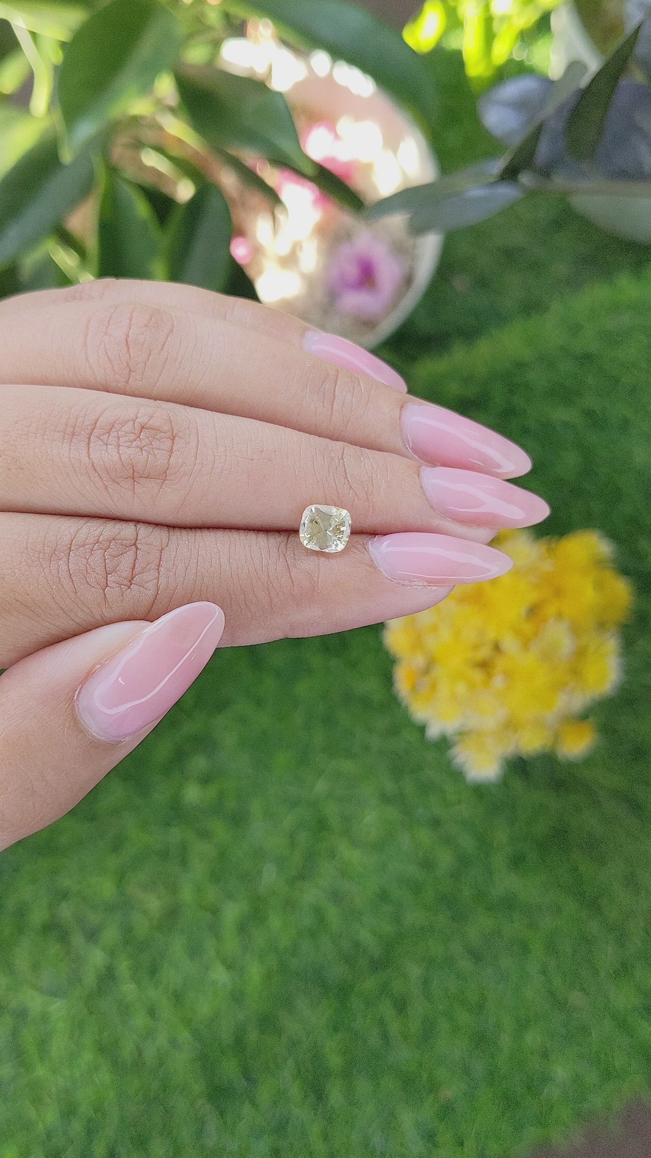 1.31 Ct. Yellow Sapphire from Ceylon (Sri Lanka) Size Video