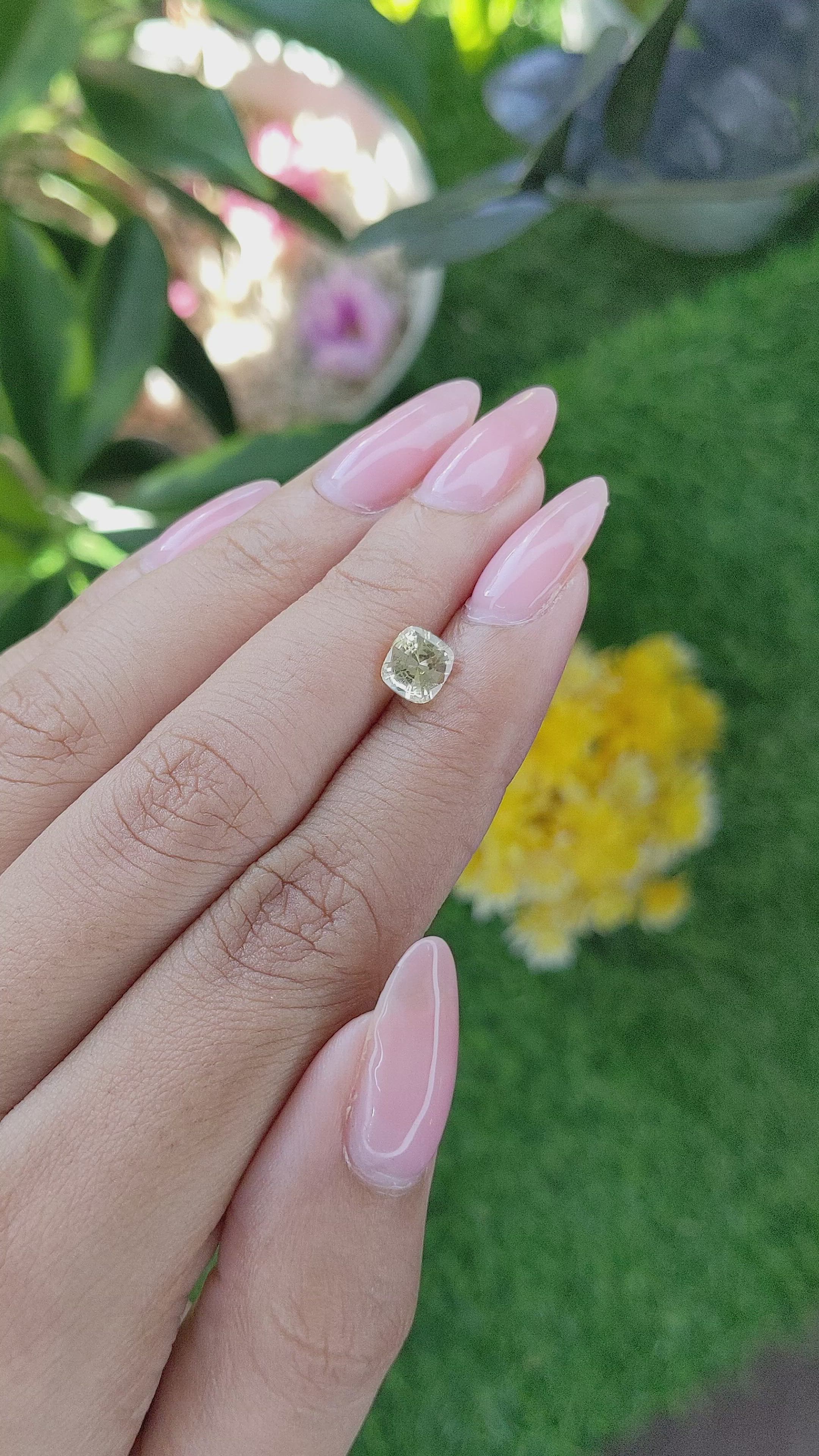 1.31 Ct. Yellow Sapphire from Ceylon (Sri Lanka) Size Video