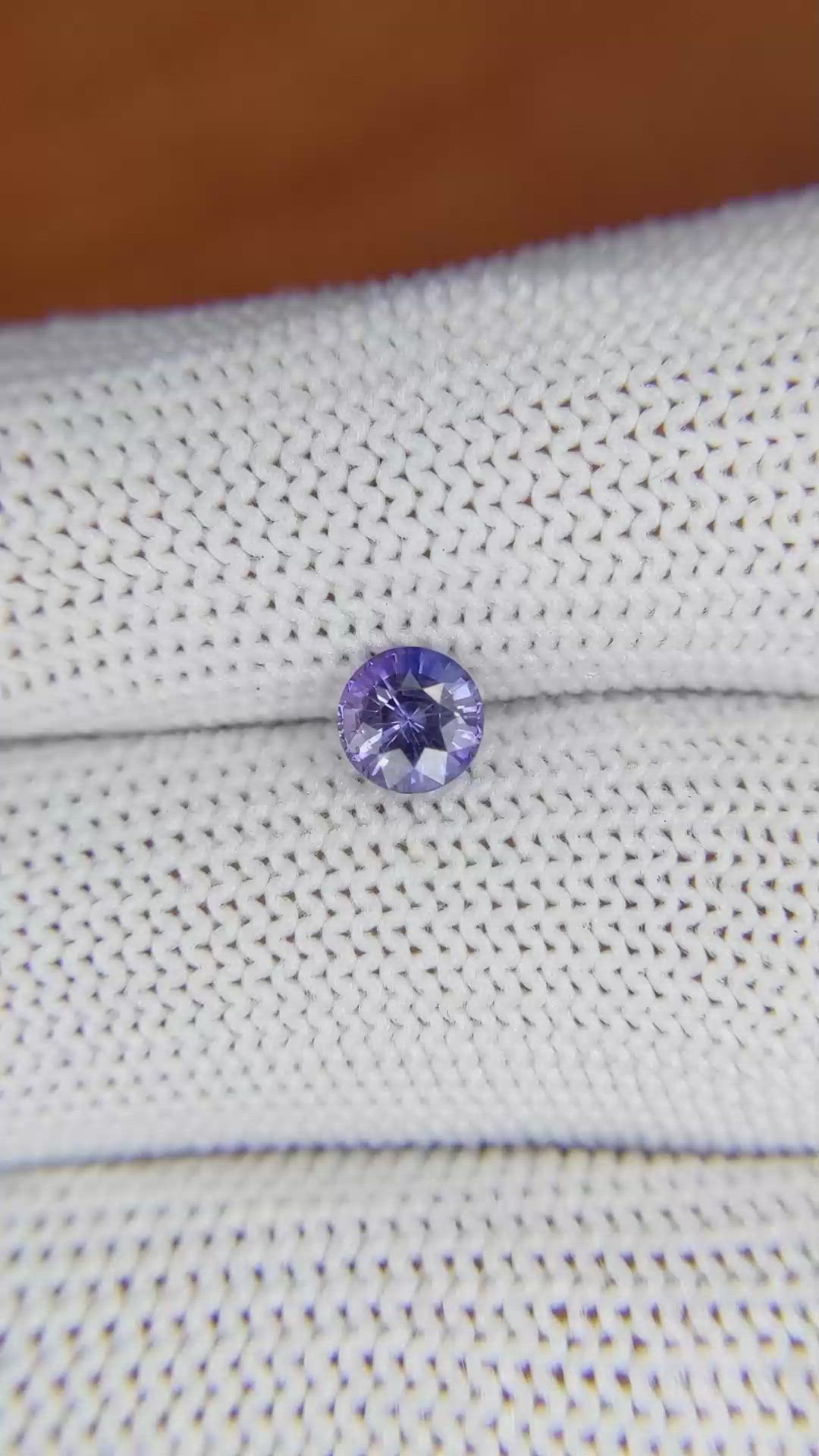 0.81 Ct. Bluish Purple Sapphire from Ceylon (Sri Lanka) Size Video